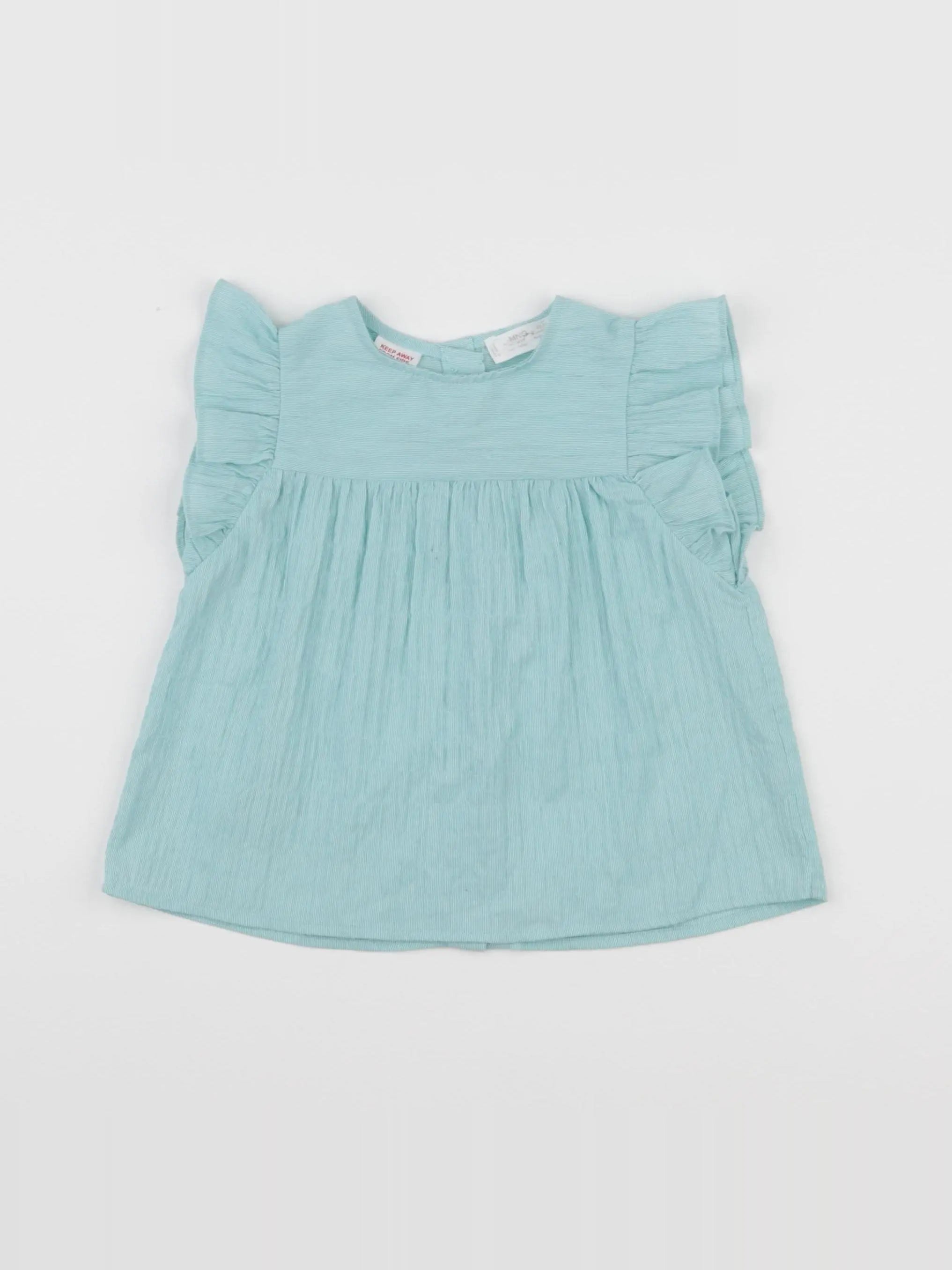 Mango - blouse bleu - 12/18 mois