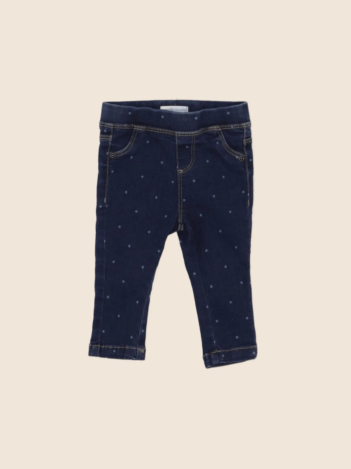 Vertbaudet - jegging bleu - 6 mois