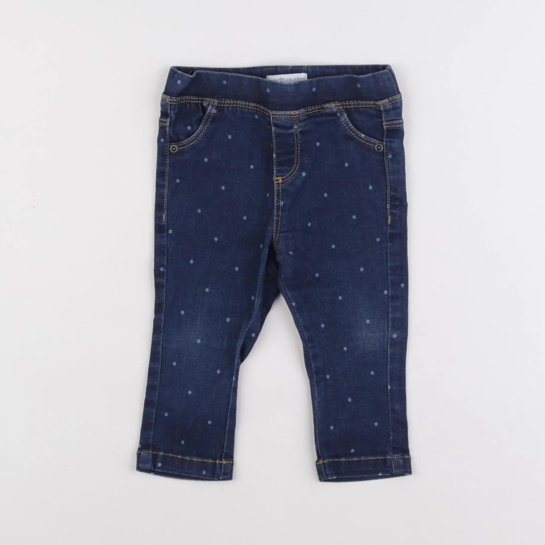 Vertbaudet - jegging bleu - 12 mois