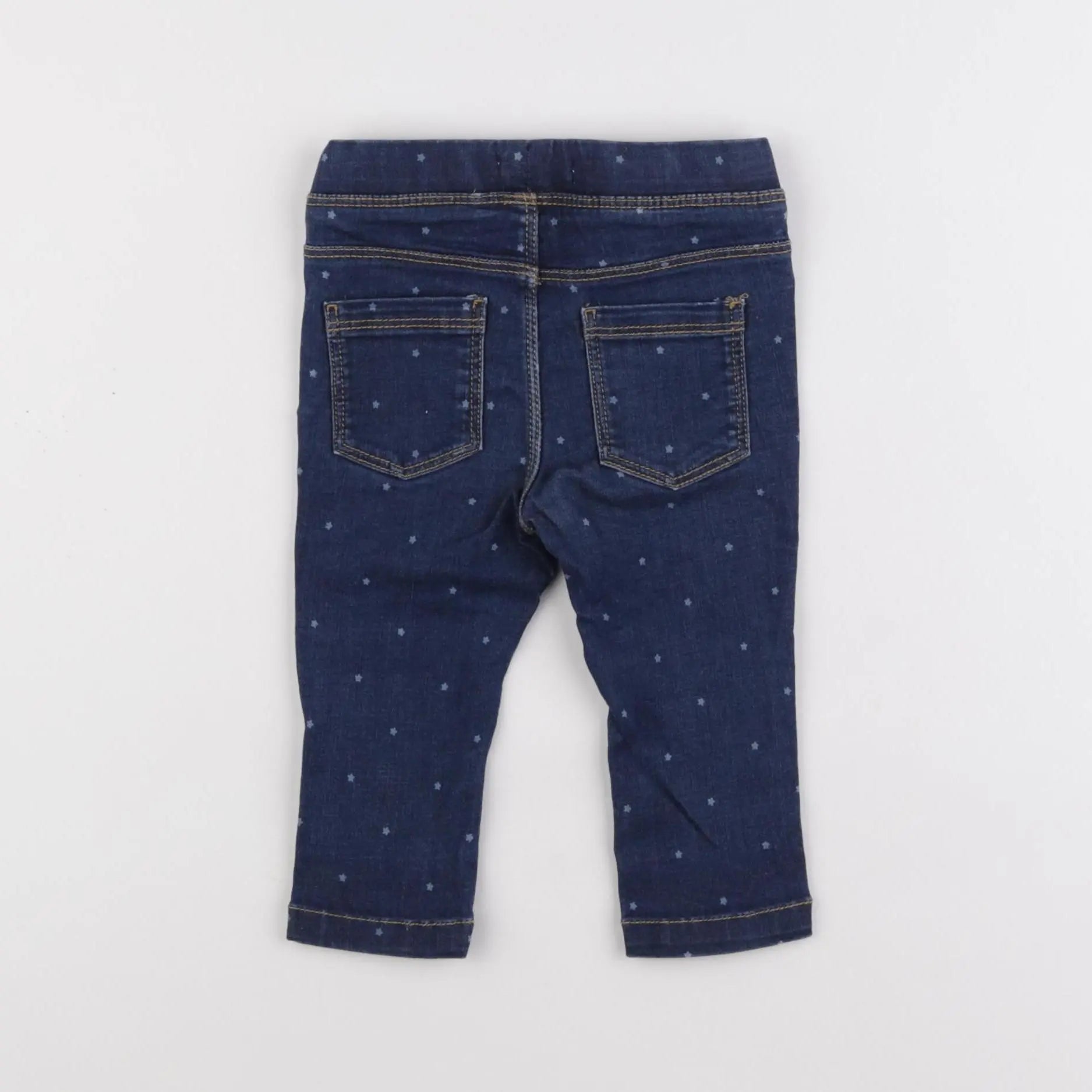 Vertbaudet - jegging bleu - 12 mois