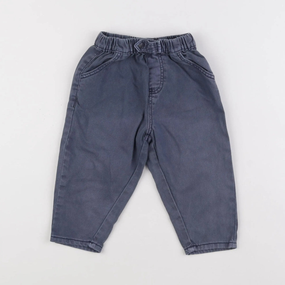Vertbaudet - pantalon bleu - 12 mois
