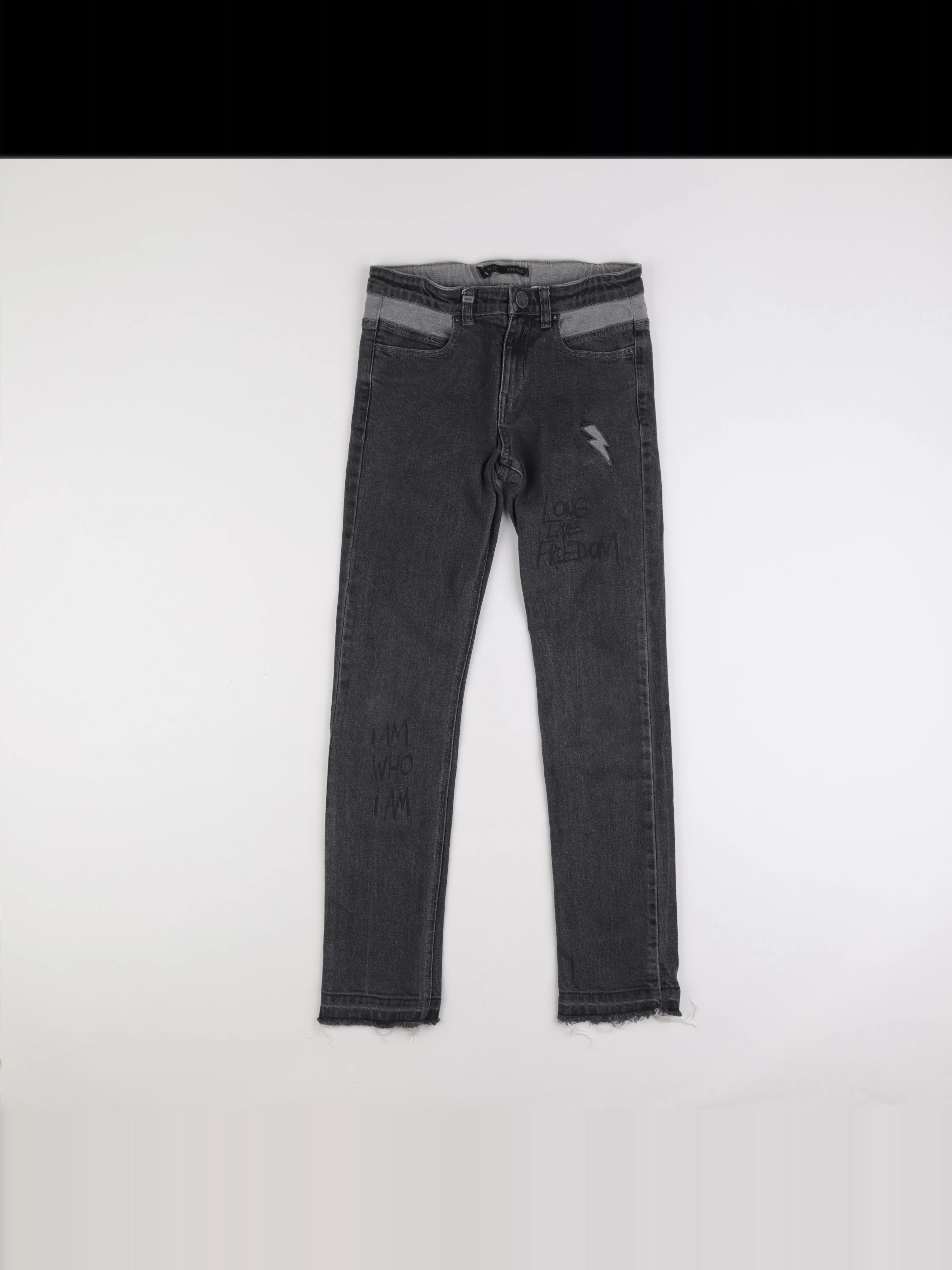 IKKS - jean gris - 12 ans