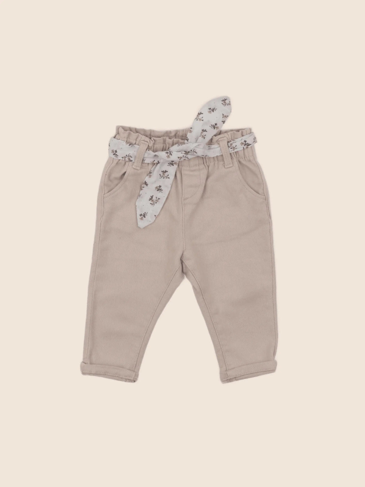 Vertbaudet - jean beige - 9 mois
