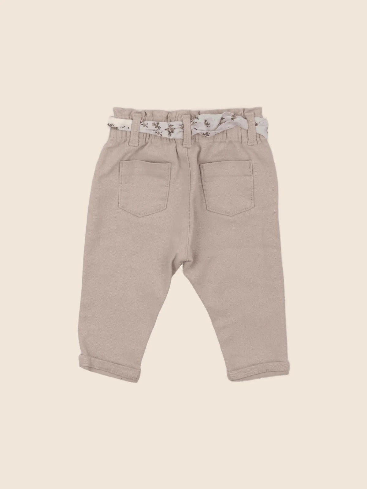 Vertbaudet - jean beige - 9 mois