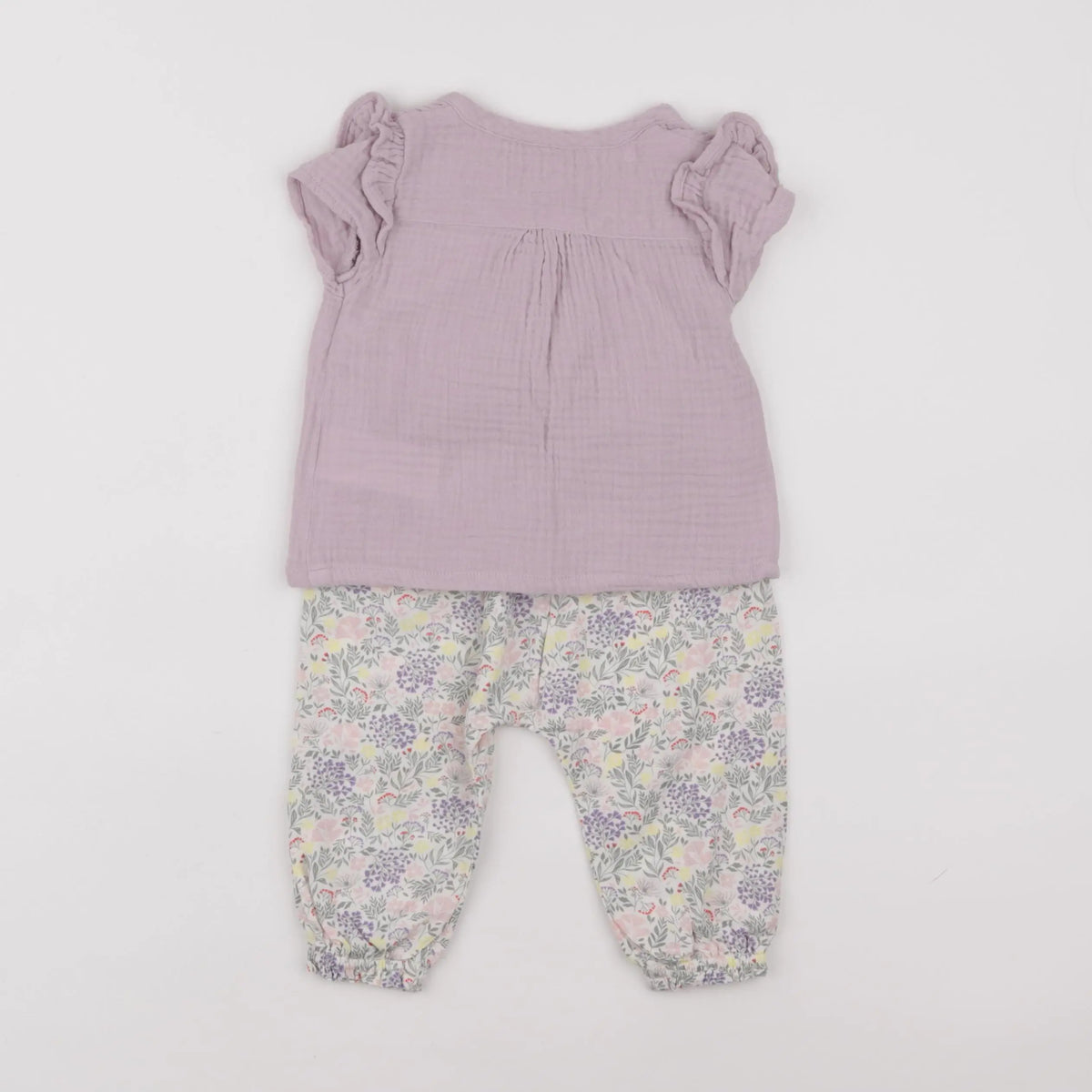 Vertbaudet - ensemble violet - 9 mois