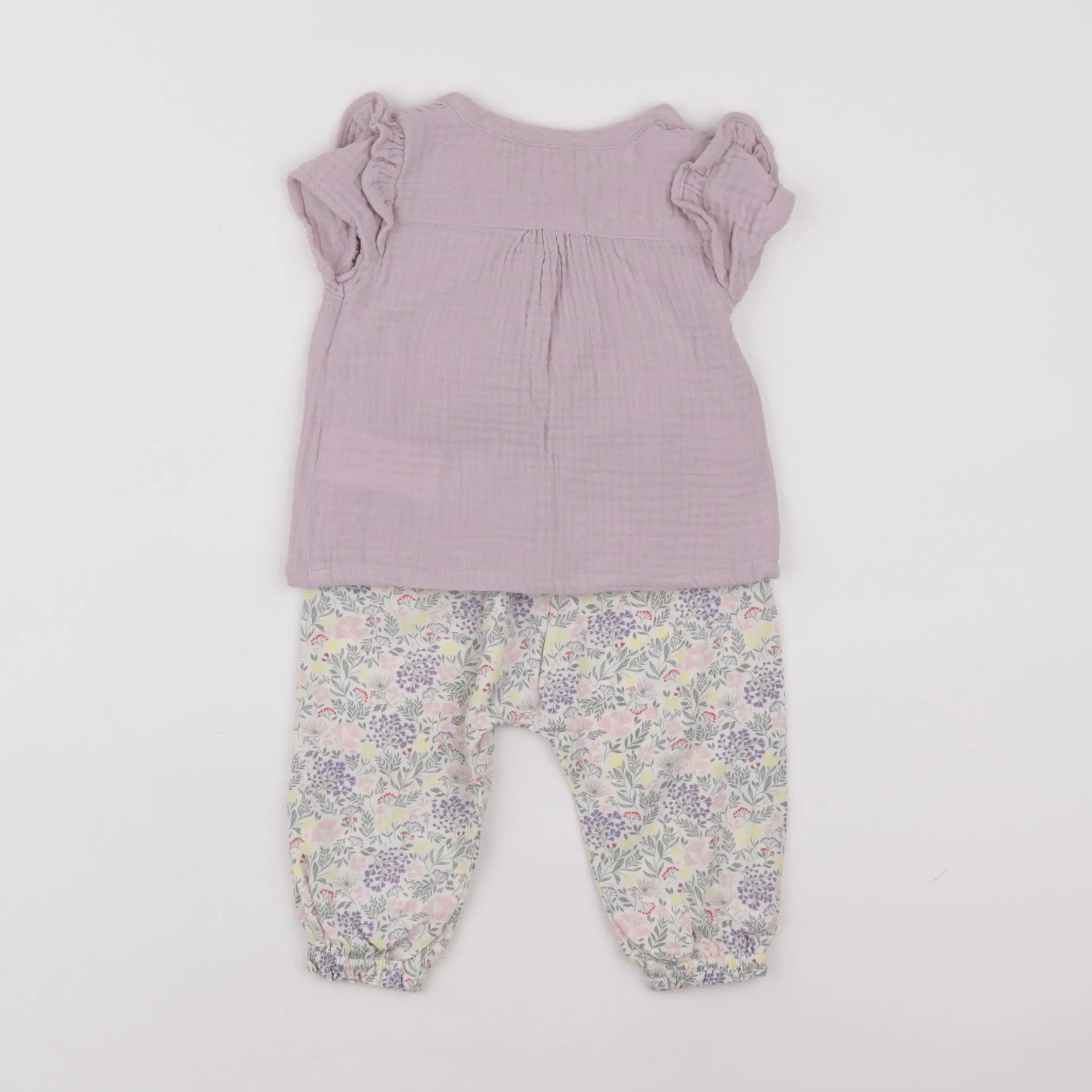Vertbaudet - ensemble violet - 9 mois