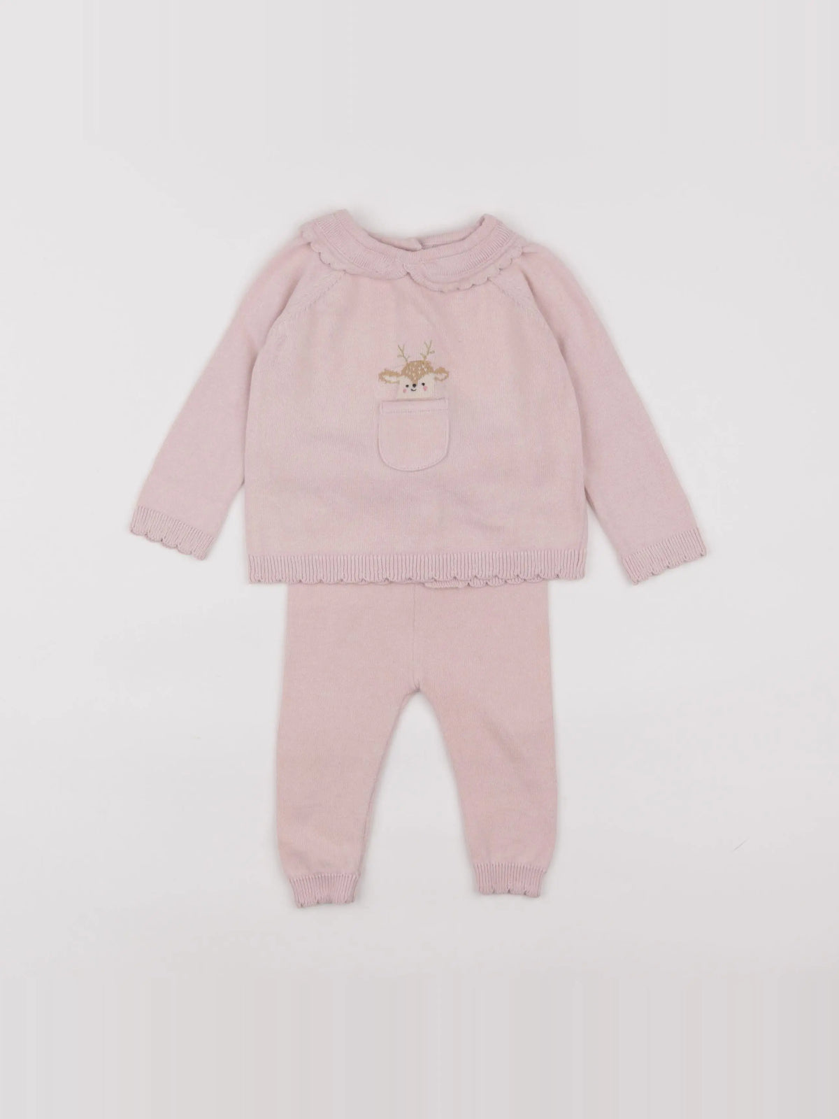 Vertbaudet - ensemble rose - 6 mois