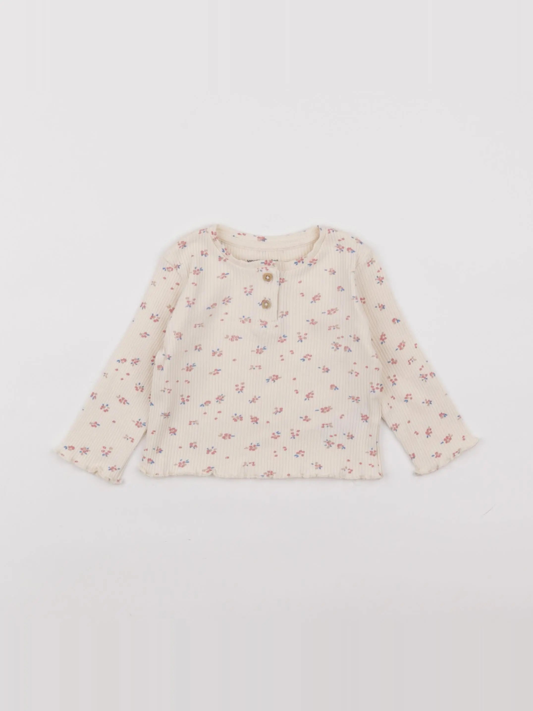 Vertbaudet - tee-shirt beige - 6 mois