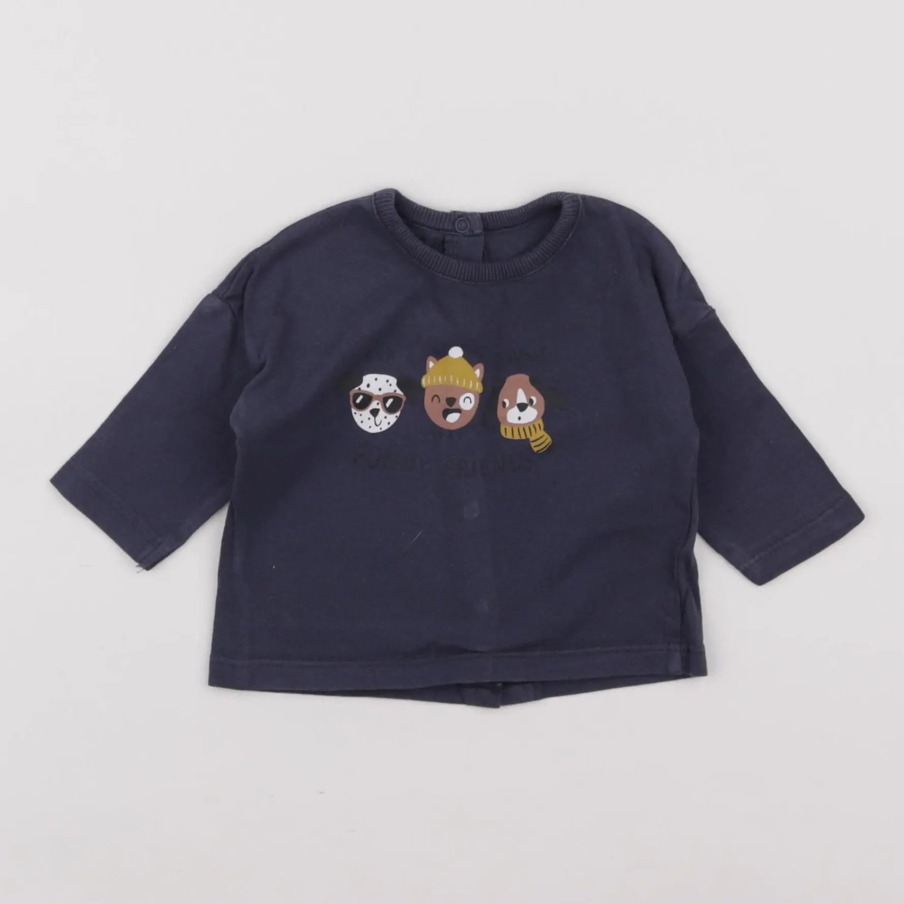 Vertbaudet - tee-shirt bleu - 3 mois