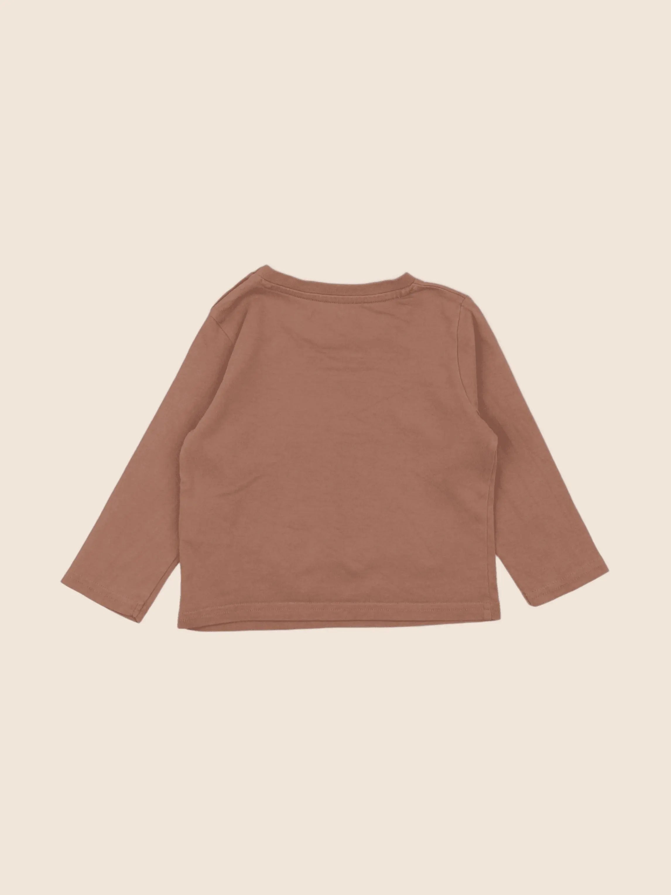 Vertbaudet - tee-shirt marron - 12 mois
