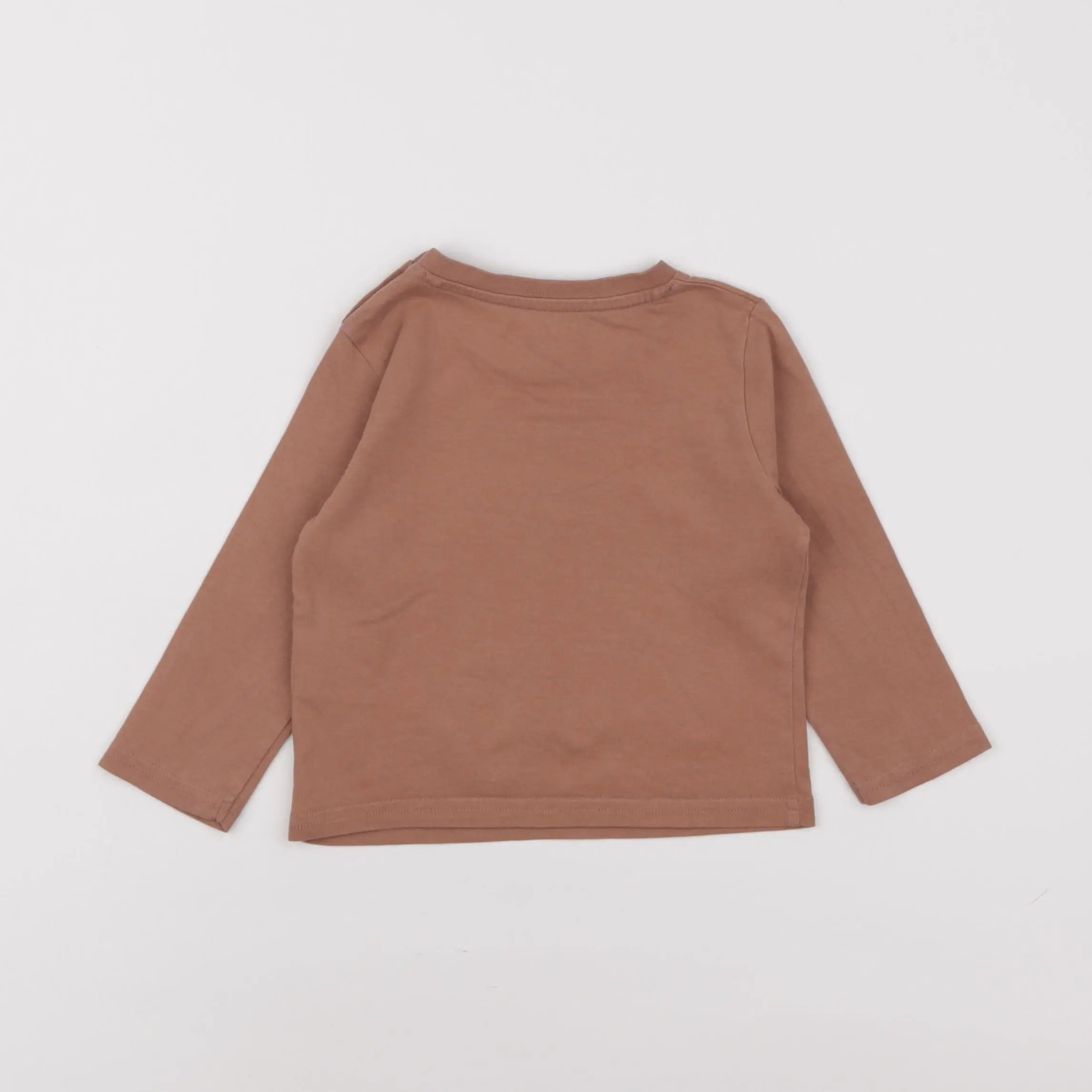 Vertbaudet - tee-shirt marron - 12 mois