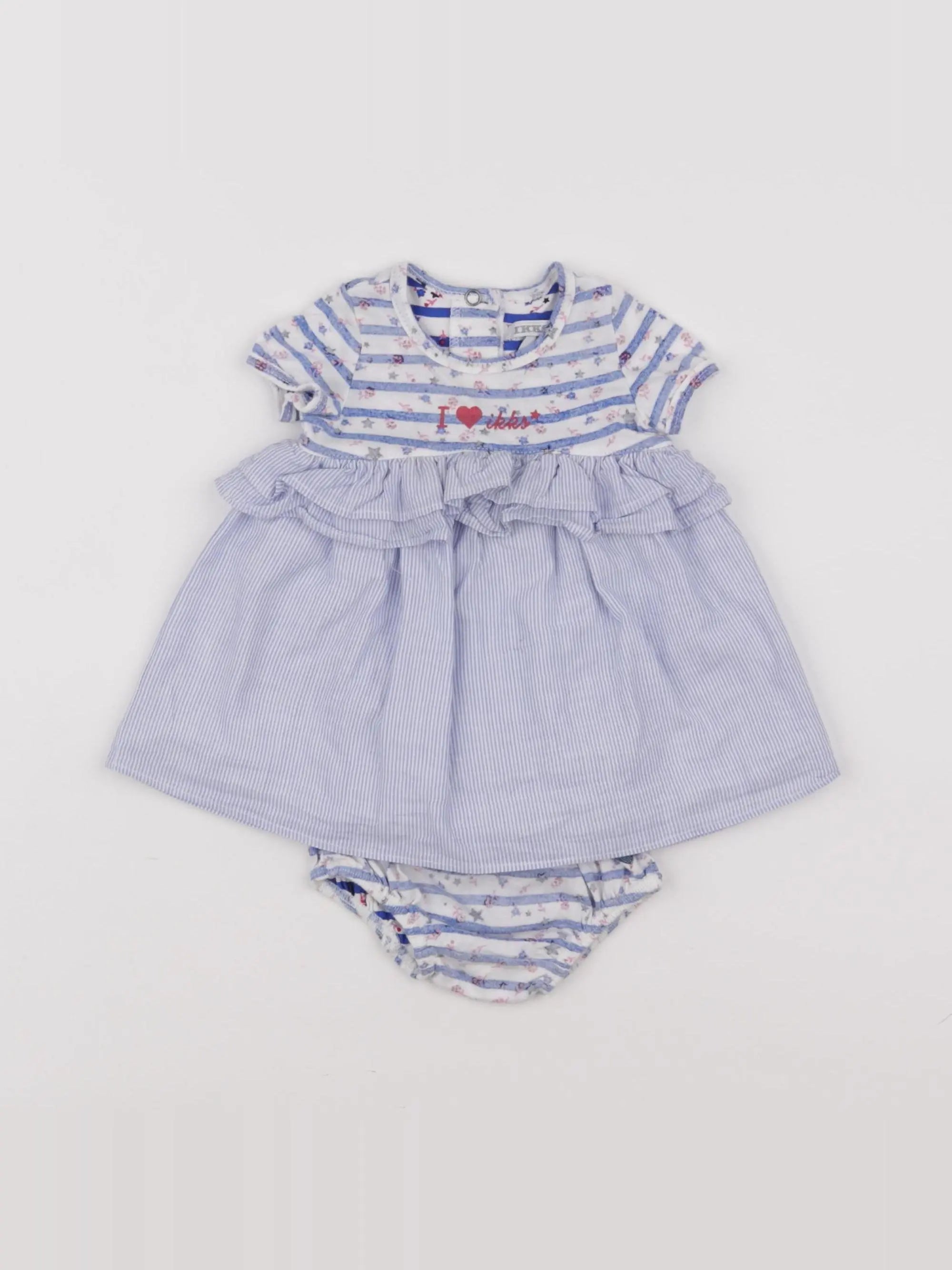 IKKS - robe bleu - 3 mois