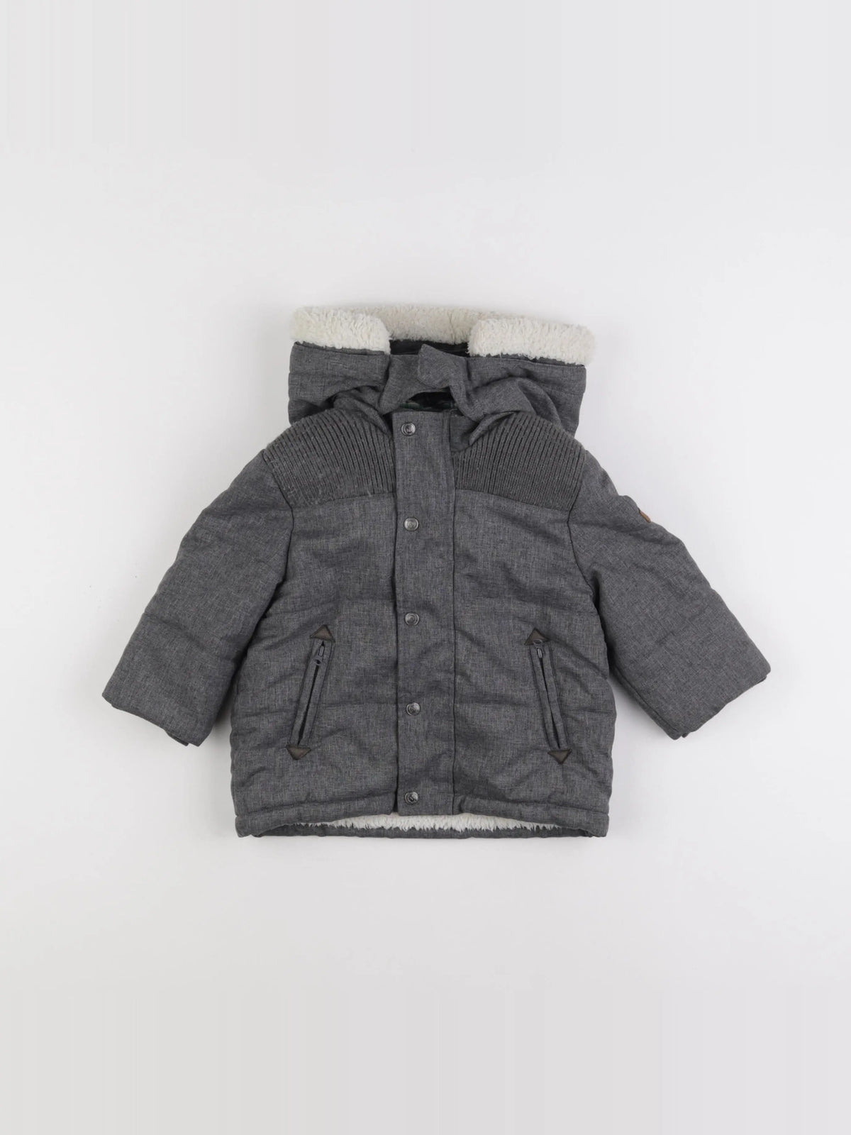 Natalys - parka gris - 18 mois