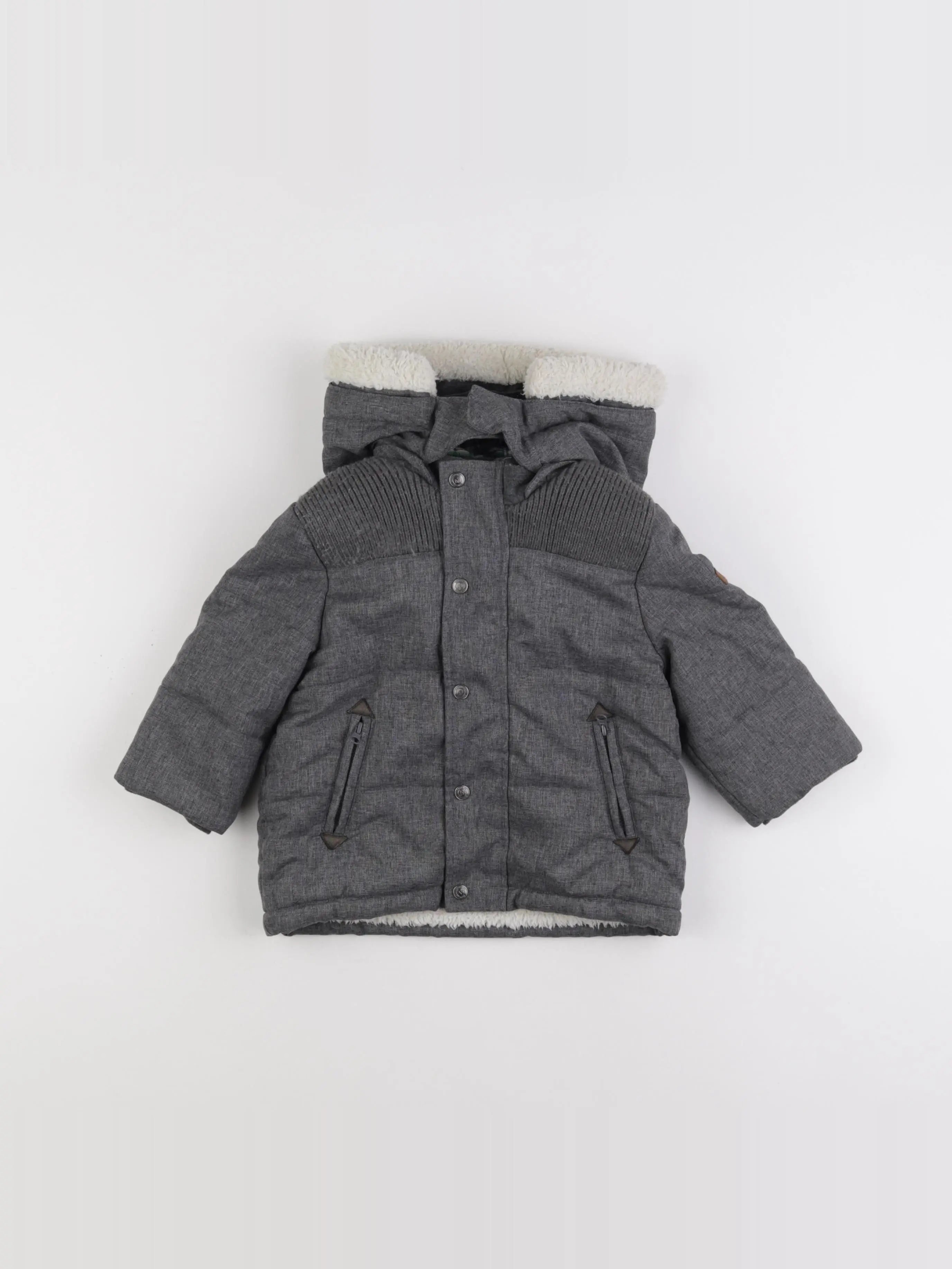 Natalys - parka gris - 18 mois