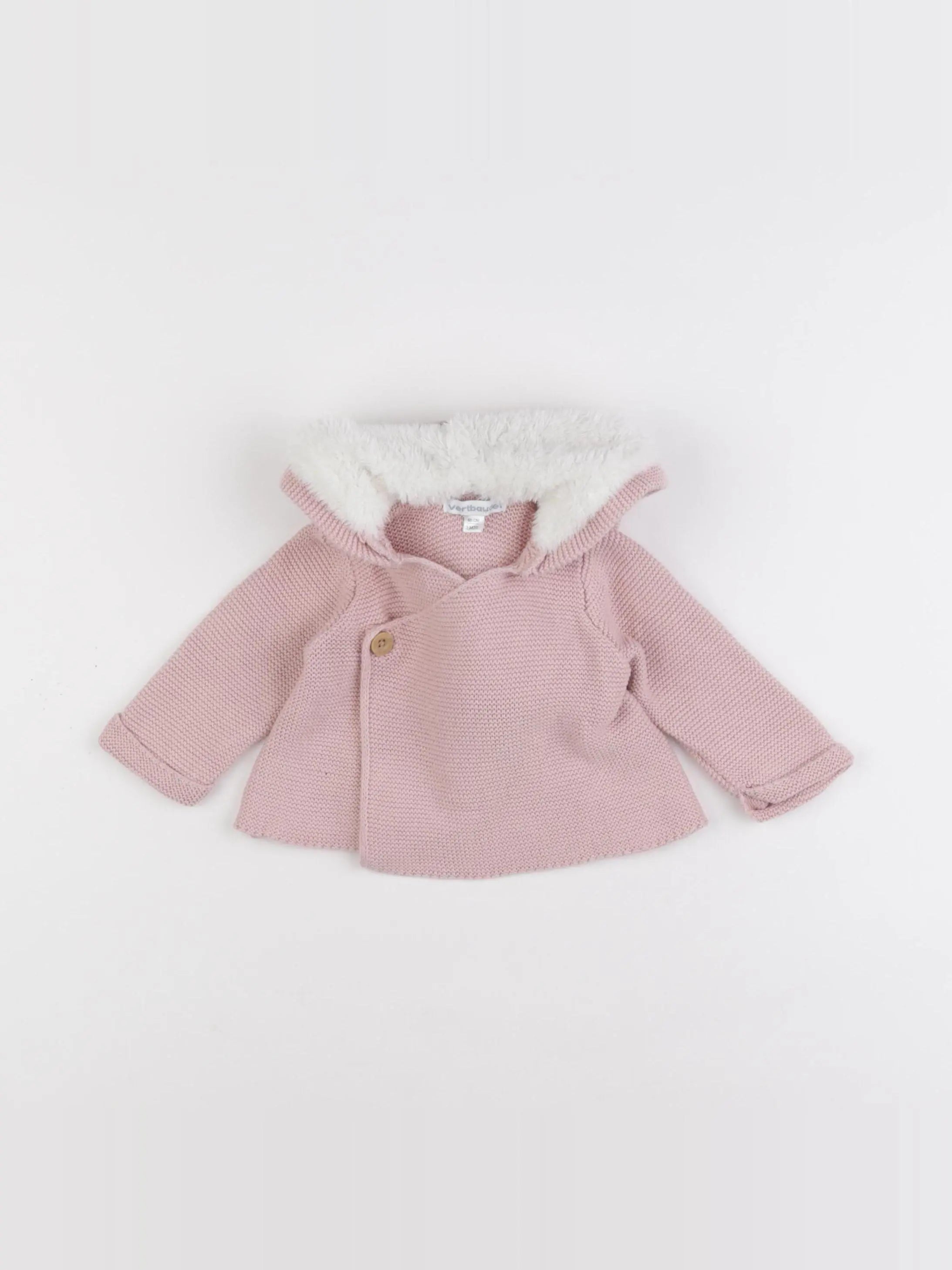 Vertbaudet - veste rose - 3 mois