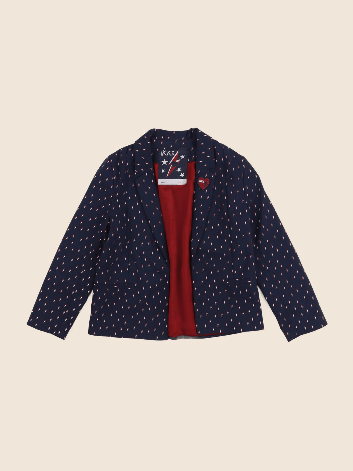 IKKS - veste bleu, rouge - 8 ans
