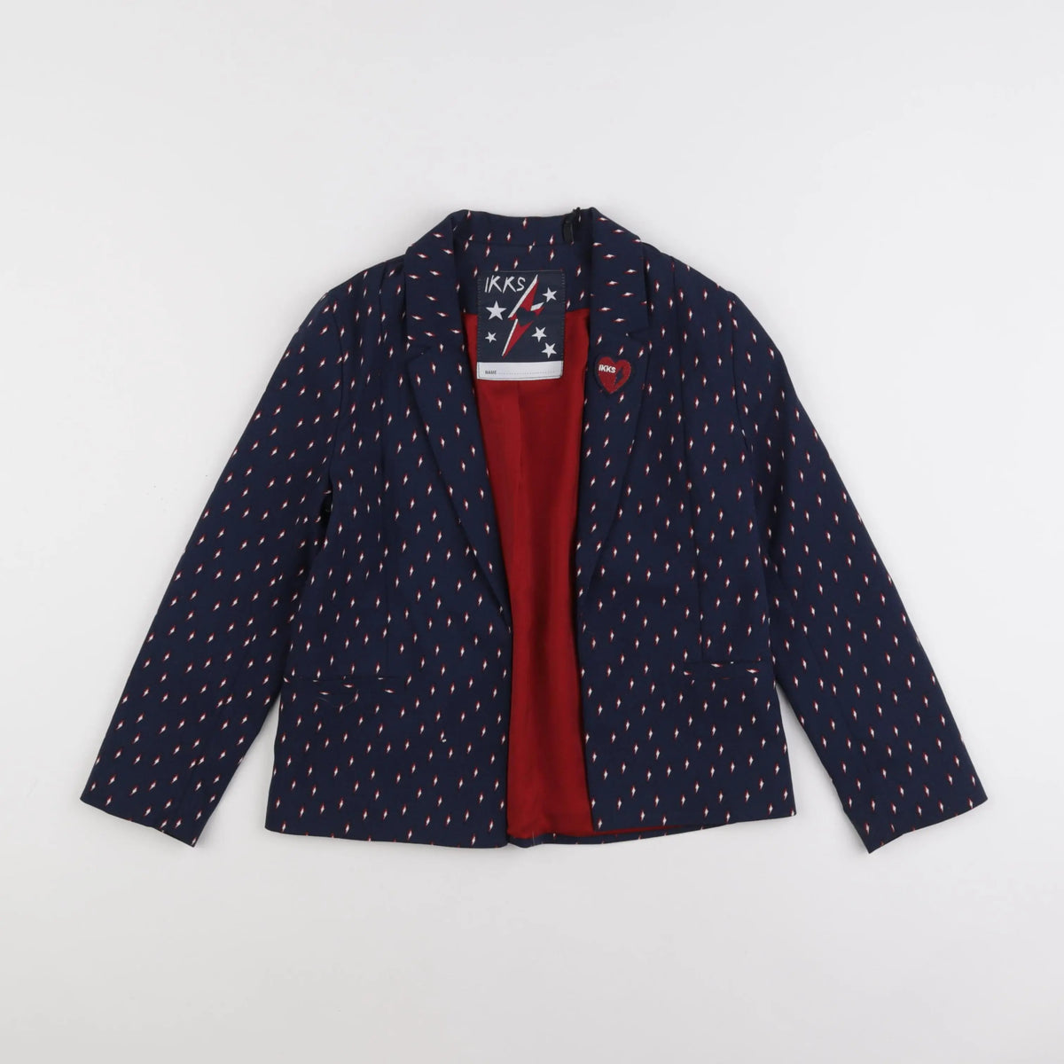 IKKS - veste bleu, rouge - 8 ans