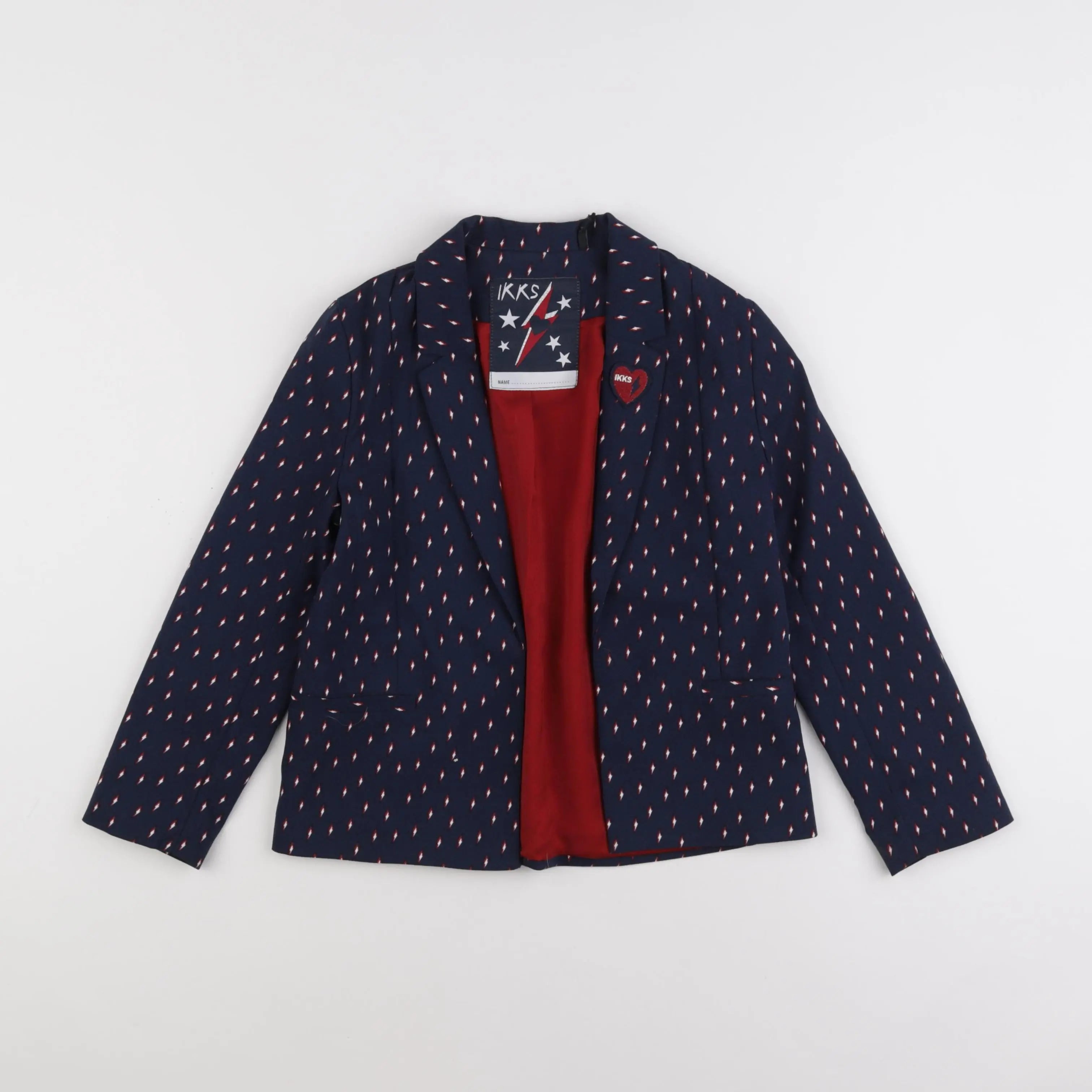 IKKS - veste bleu, rouge - 8 ans