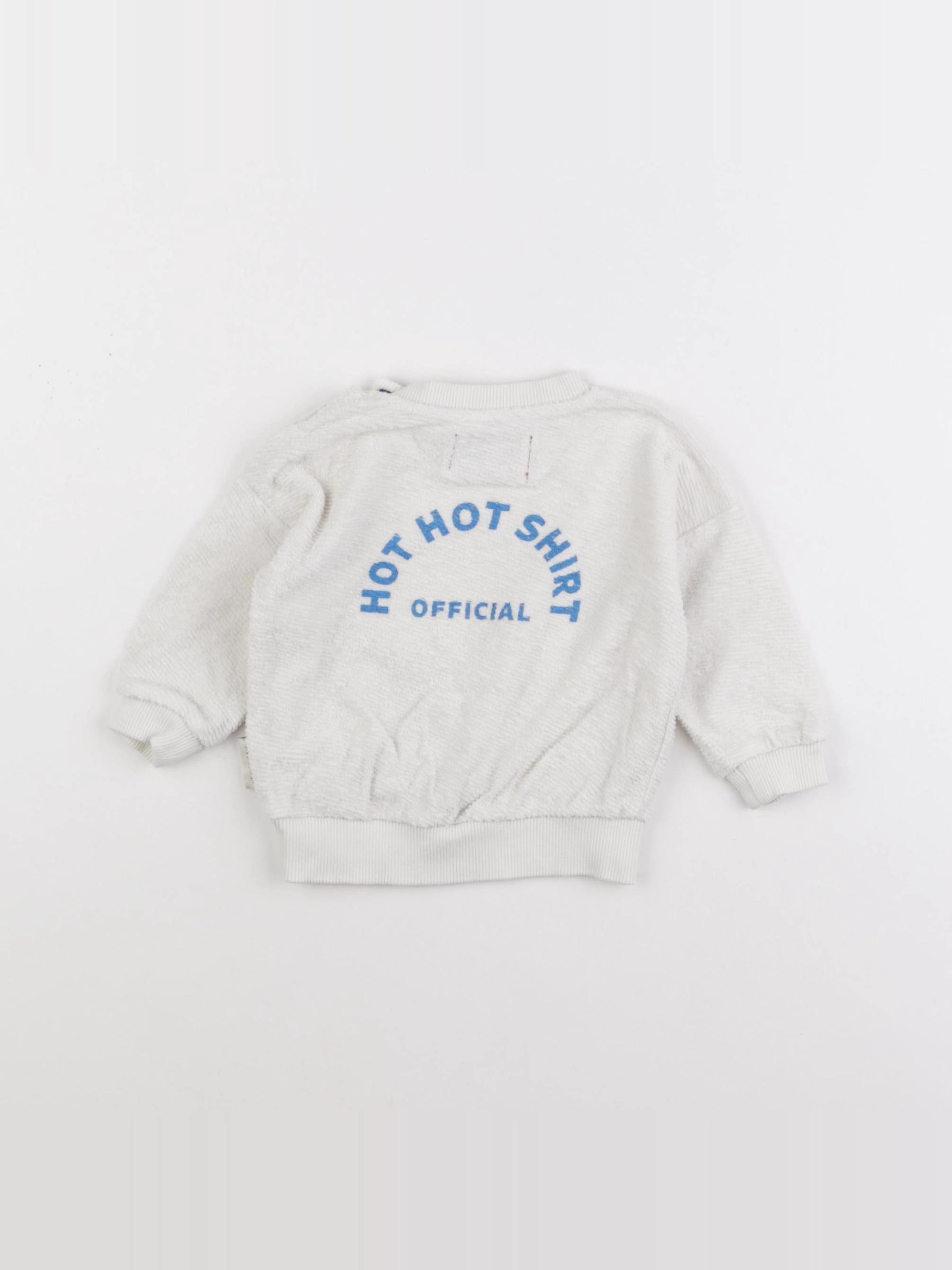 Piupiuchick - sweat blanc - 6 mois