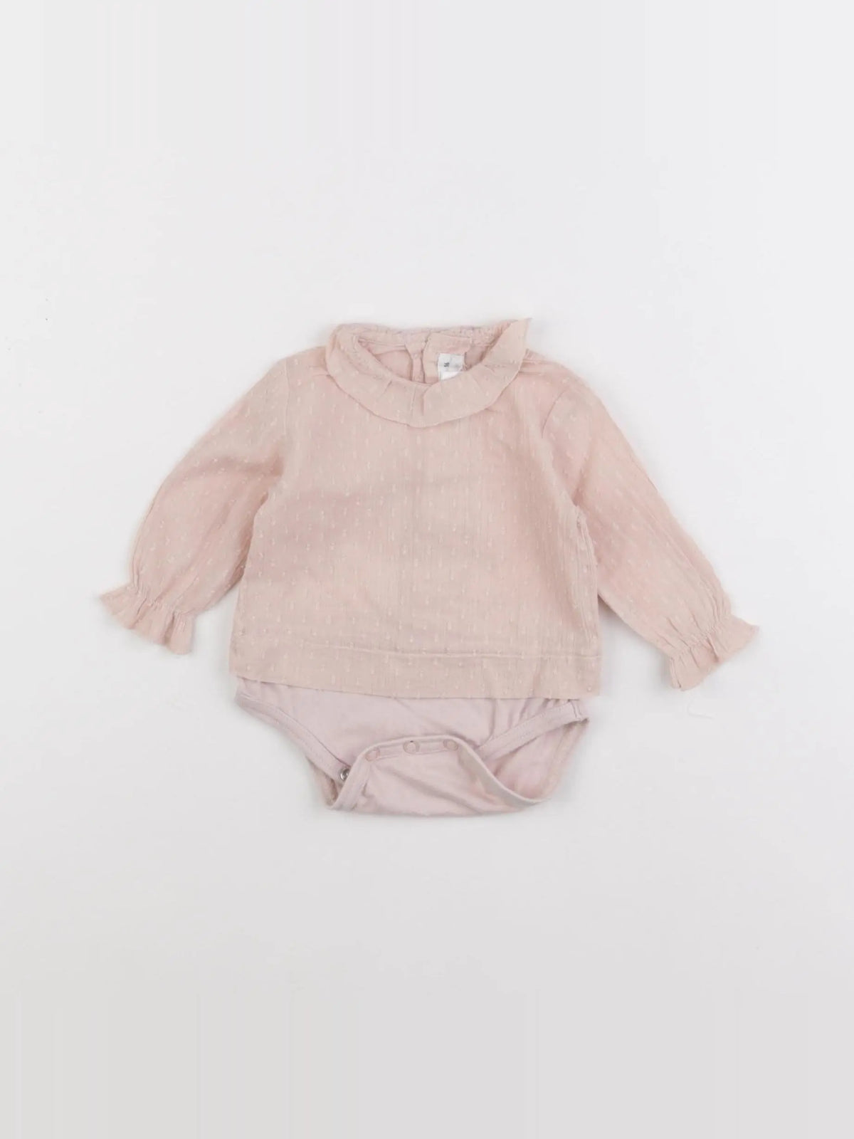 Zara - body blouse rose - 0/1 mois