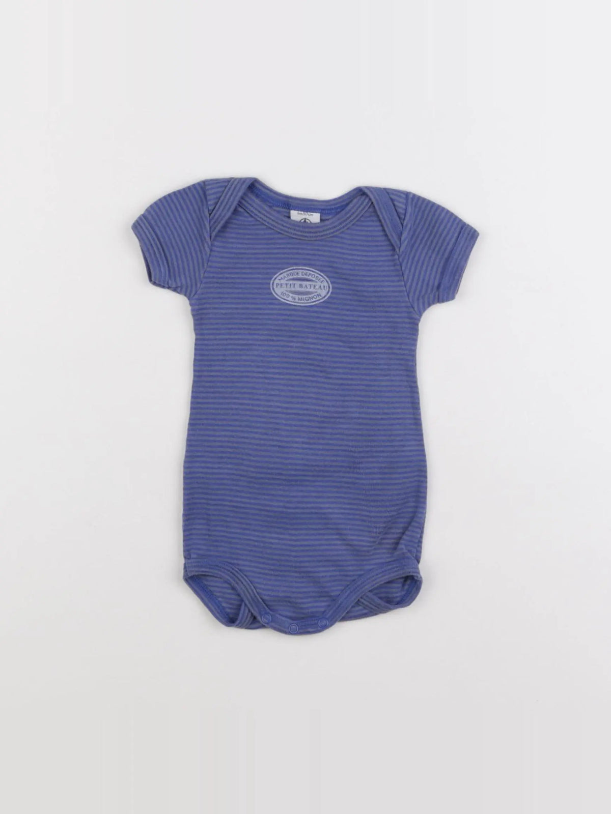 Petit Bateau - body bleu - 6 mois