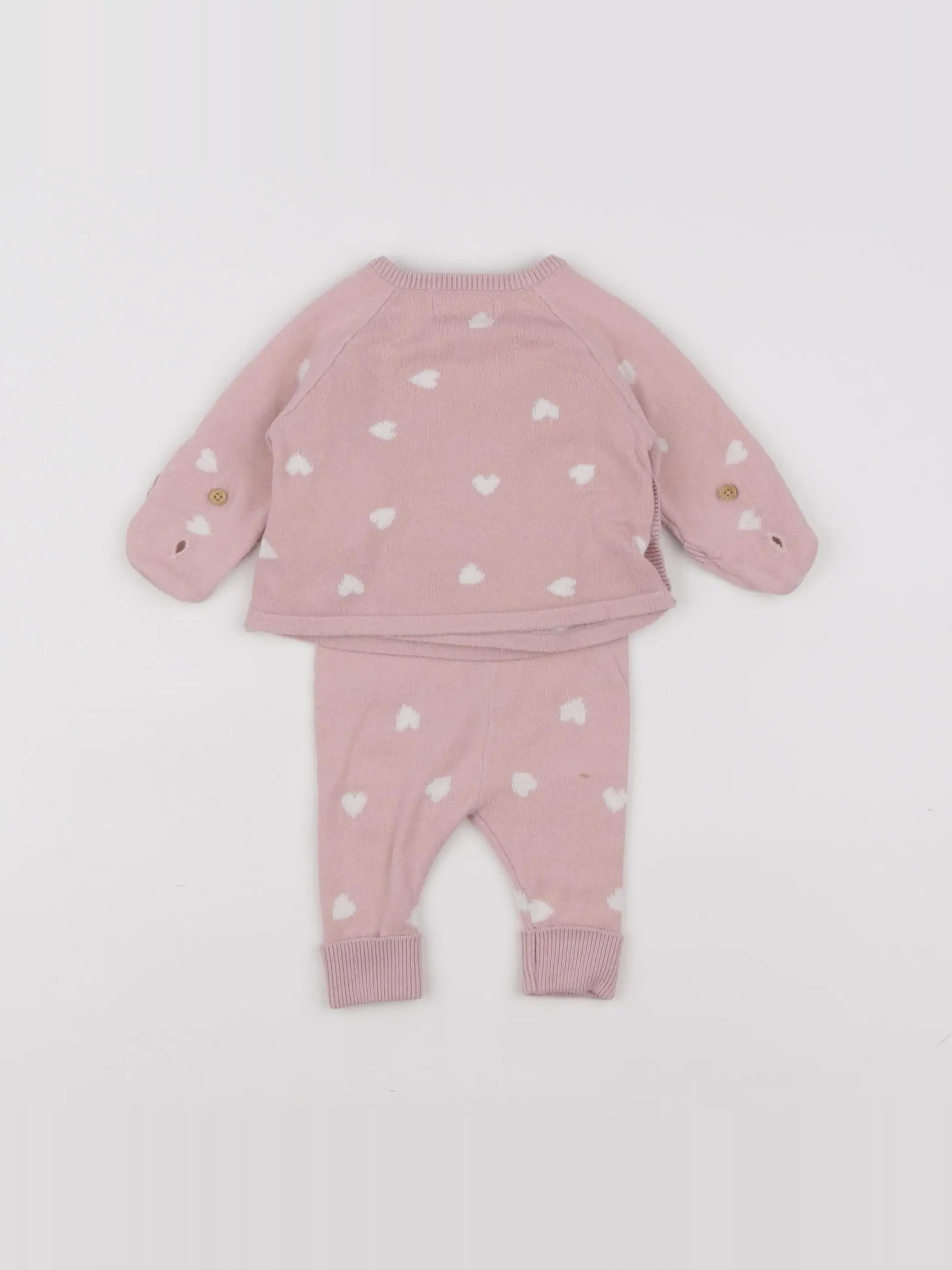 Vertbaudet - ensemble rose - 0 mois