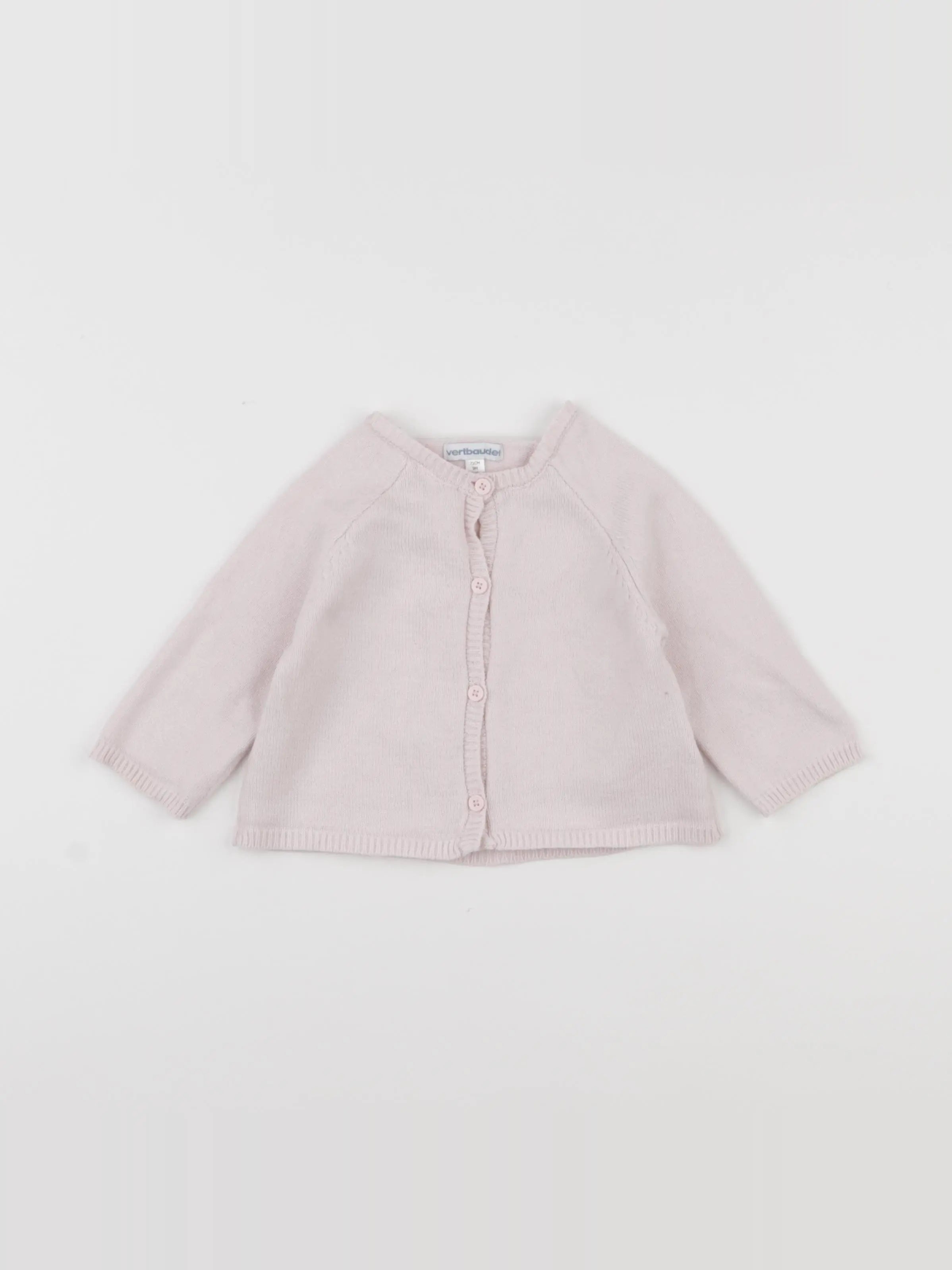Vertbaudet - gilet rose - 9 mois