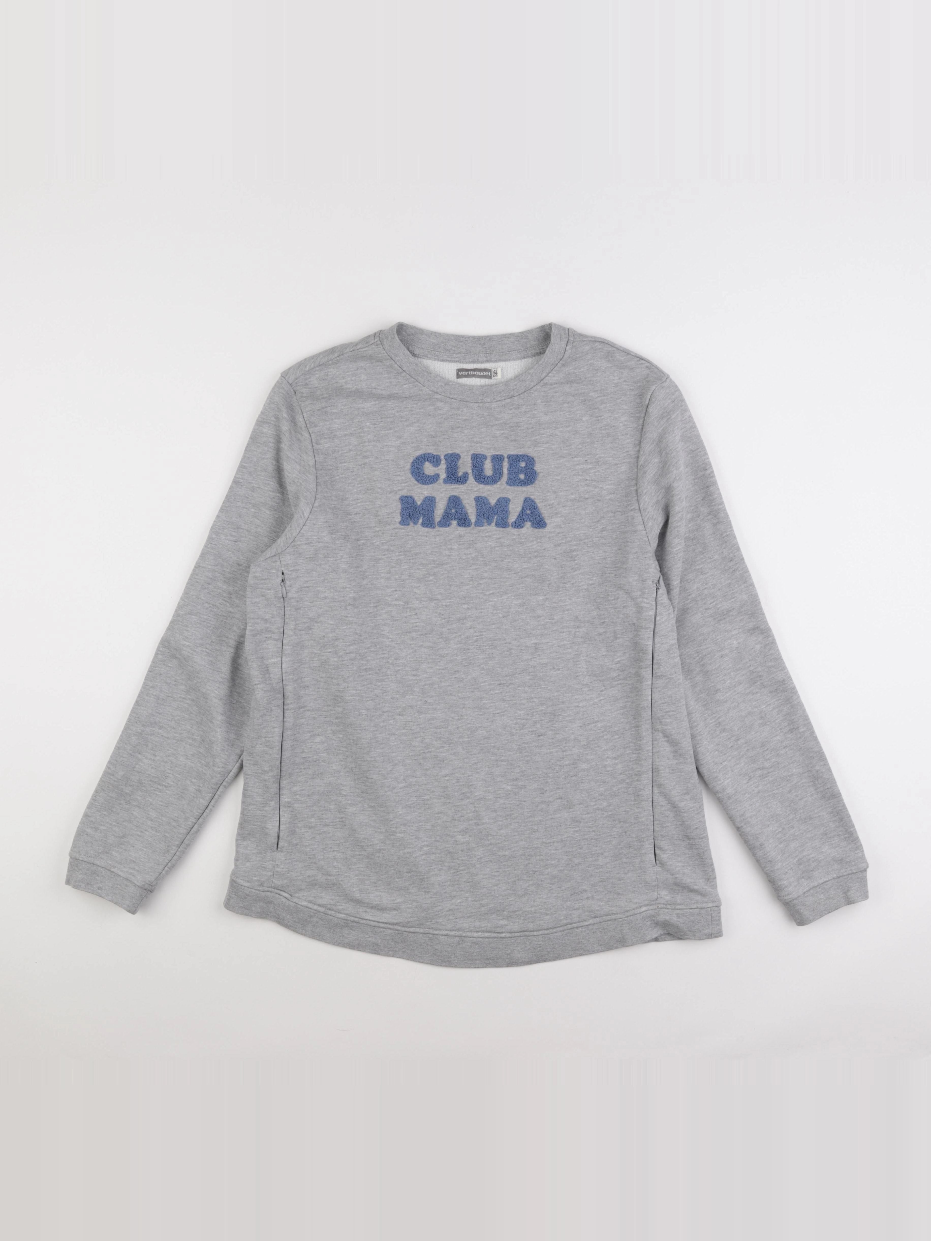 Vertbaudet - sweat grossesse gris - 42 à 44