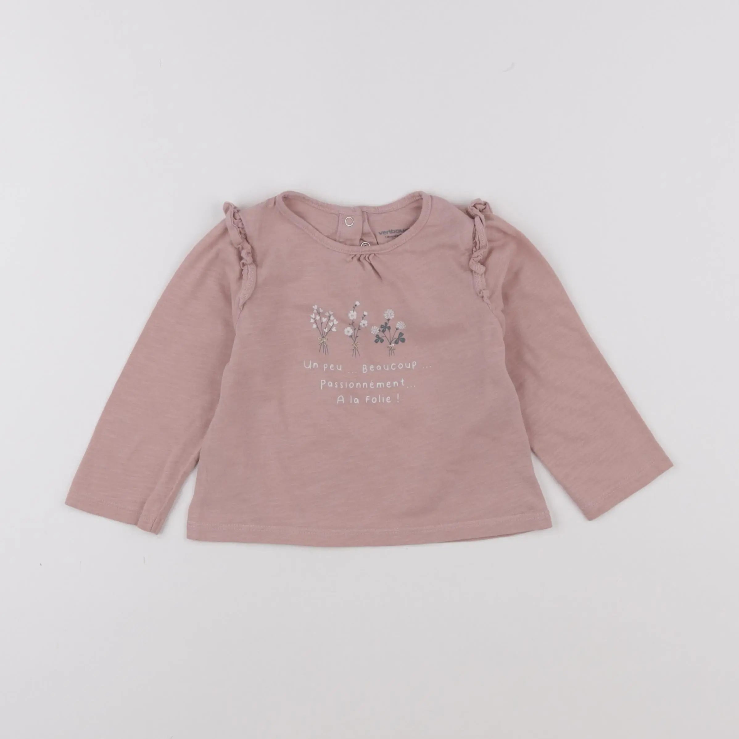 Vertbaudet - tee-shirt rose - 18 mois