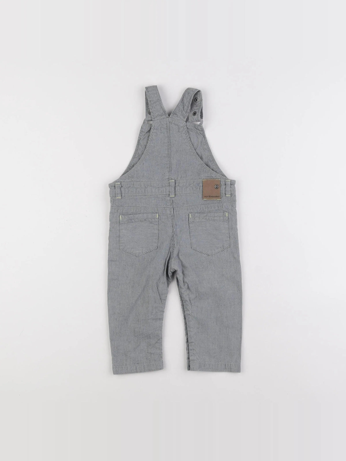 Vertbaudet - salopette gris - 12 mois
