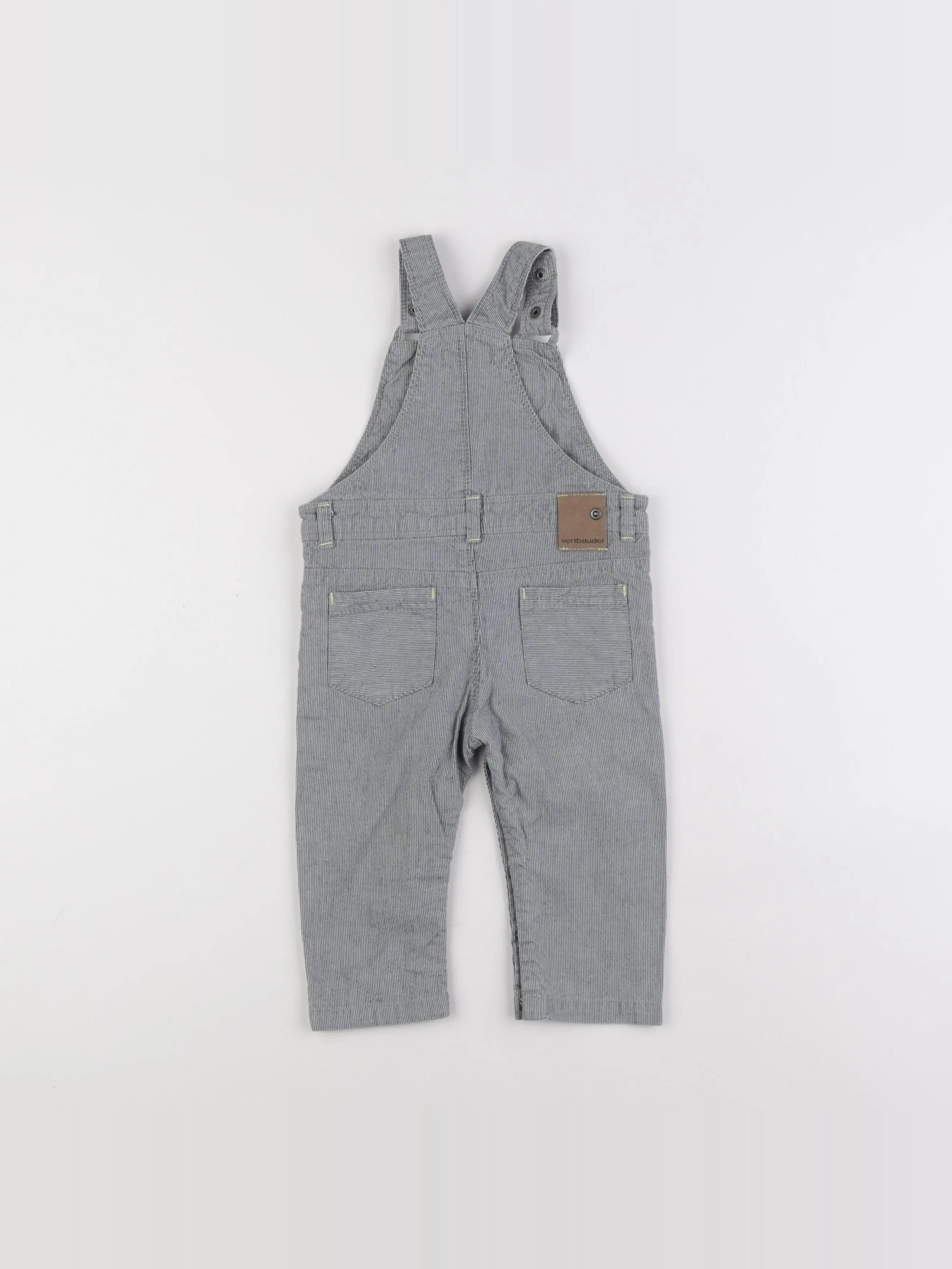 Vertbaudet - salopette gris - 12 mois