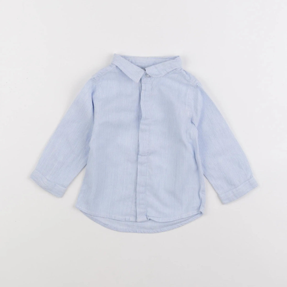 Vertbaudet - chemise bleu - 12 mois