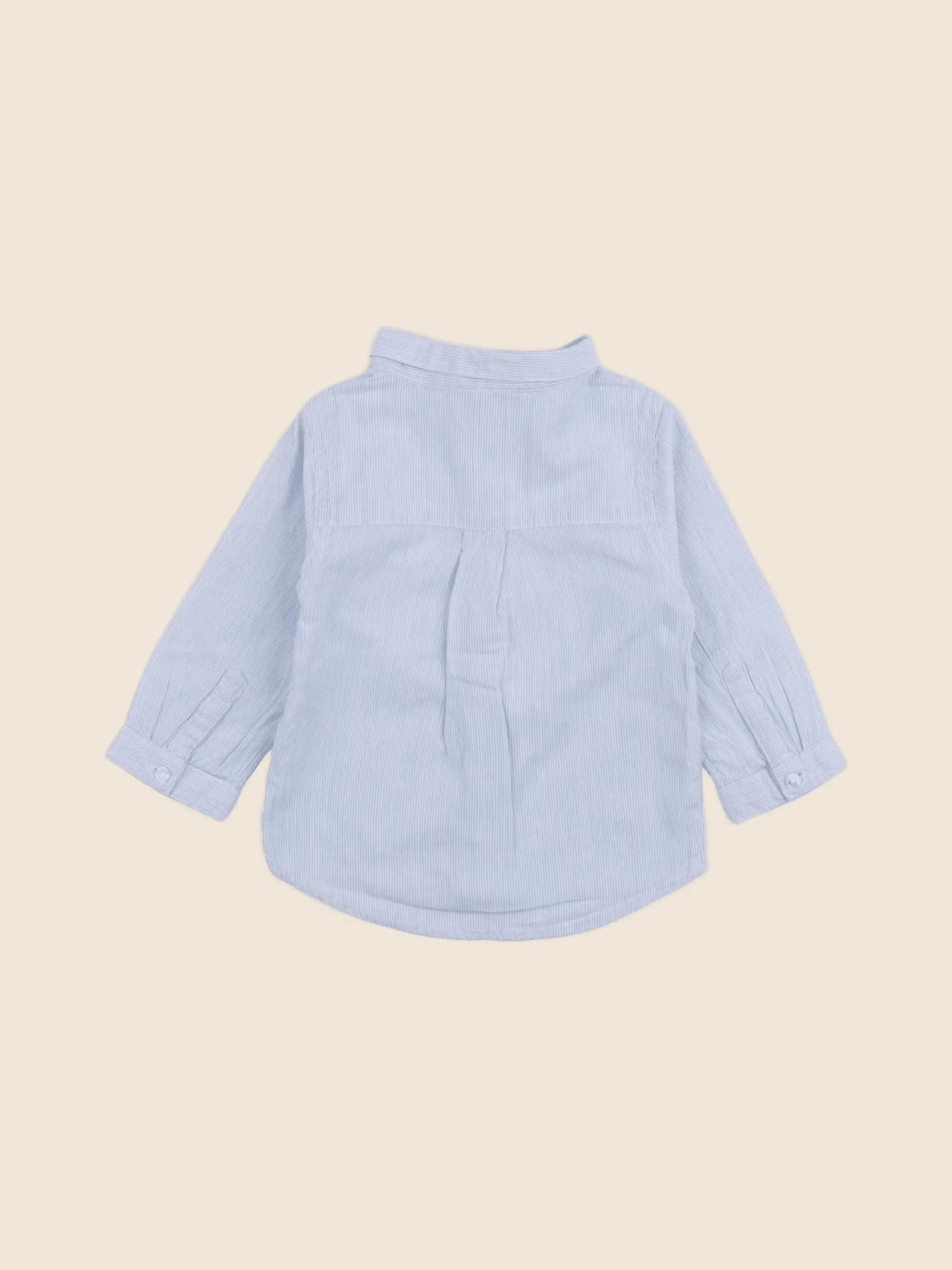 Vertbaudet - chemise bleu - 12 mois
