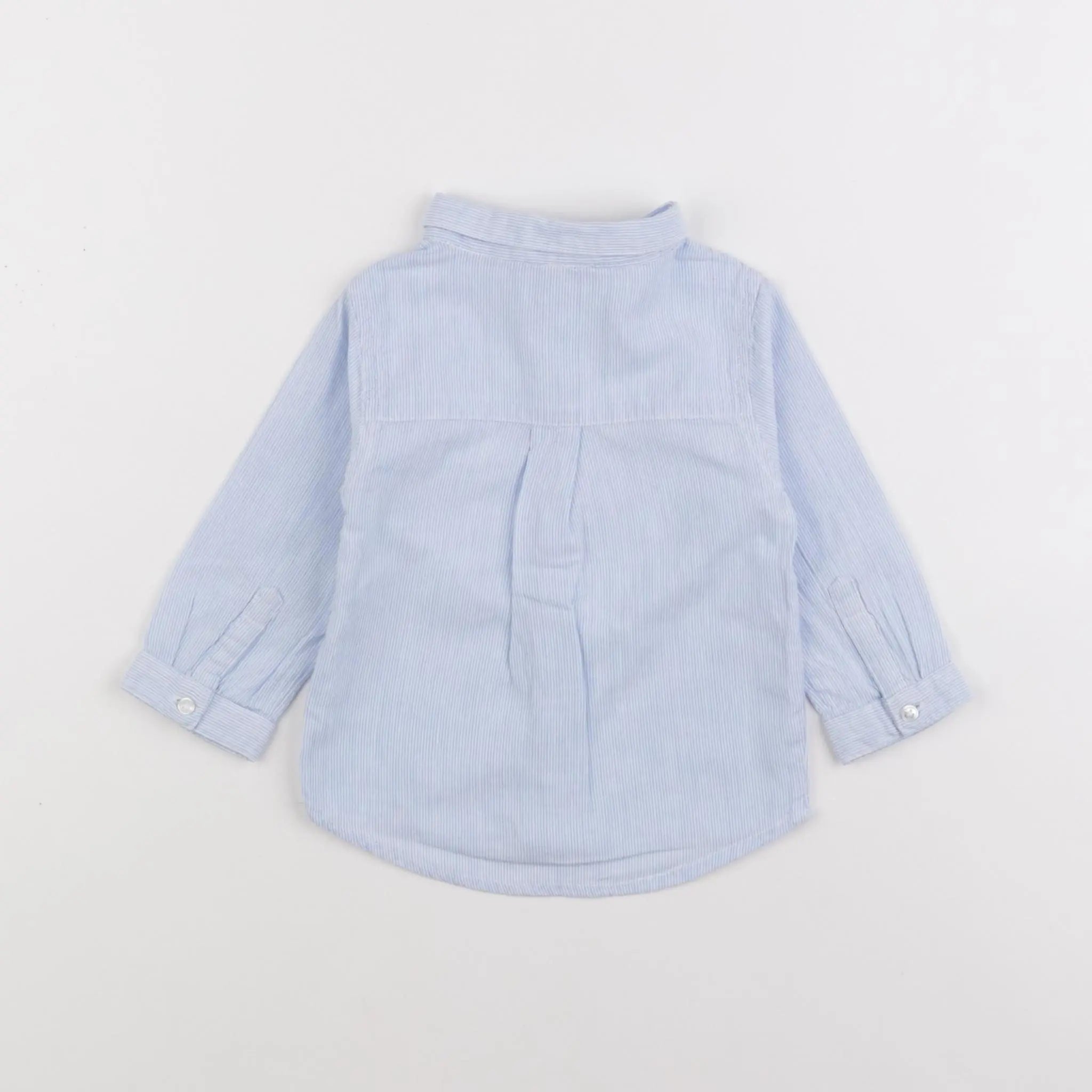 Vertbaudet - chemise bleu - 12 mois