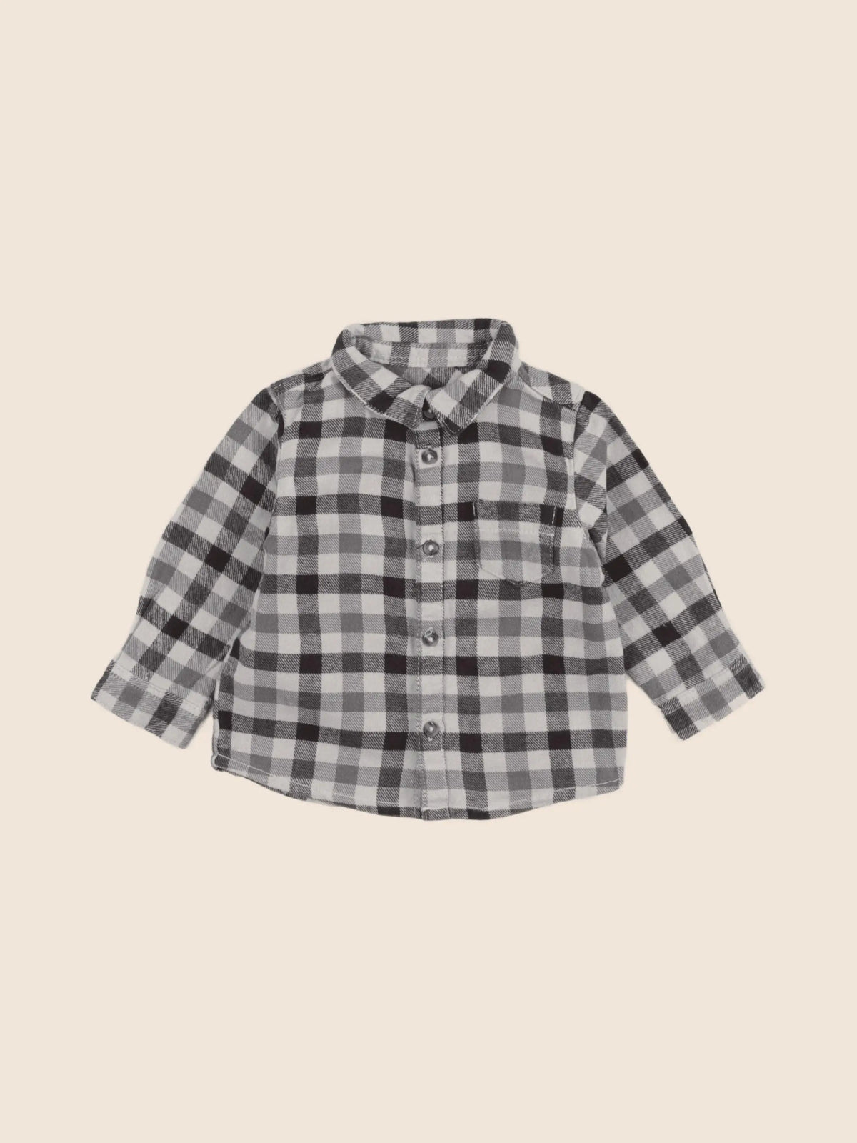 Vertbaudet - chemise marron - 12 mois