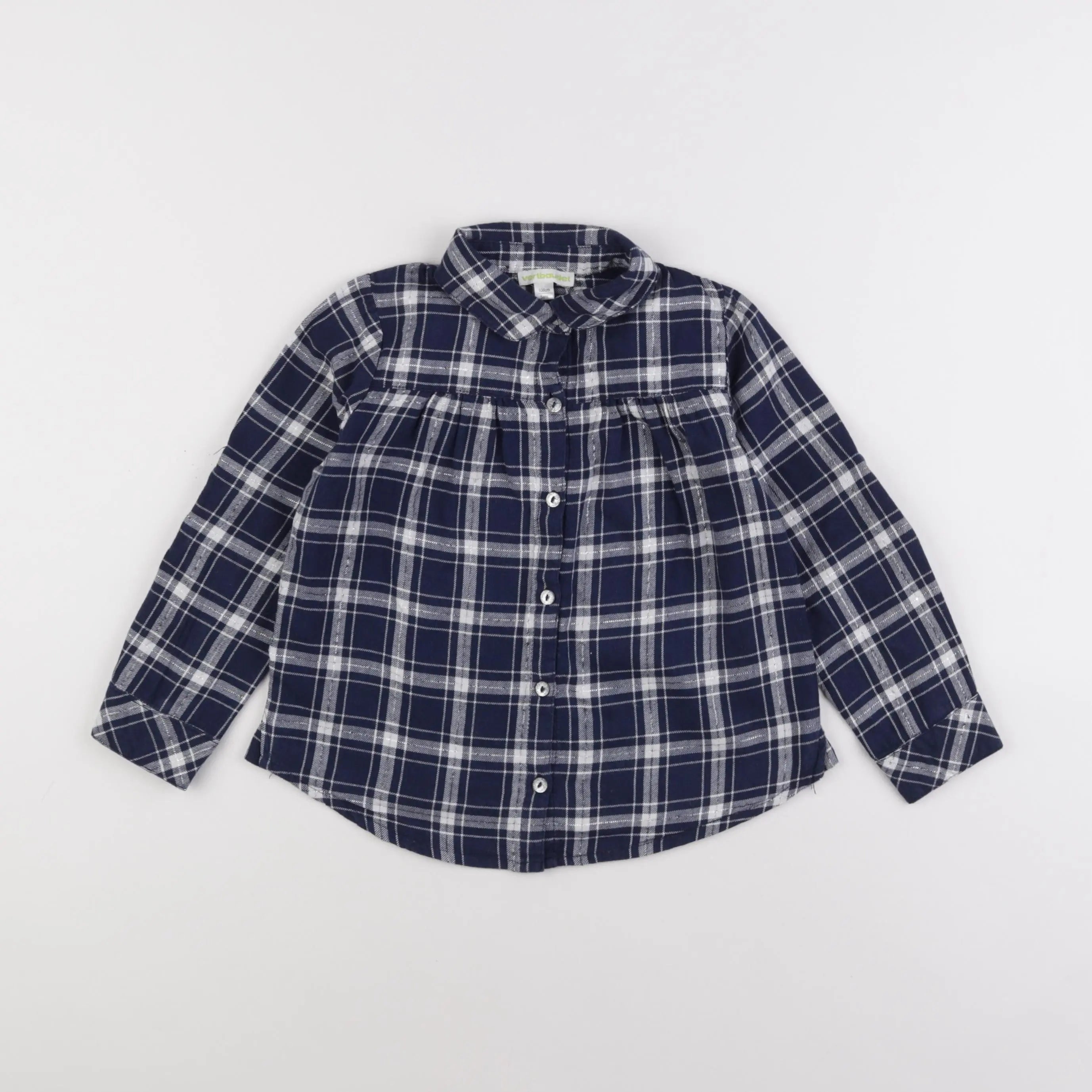 Vertbaudet - chemise bleu, argent - 5 ans