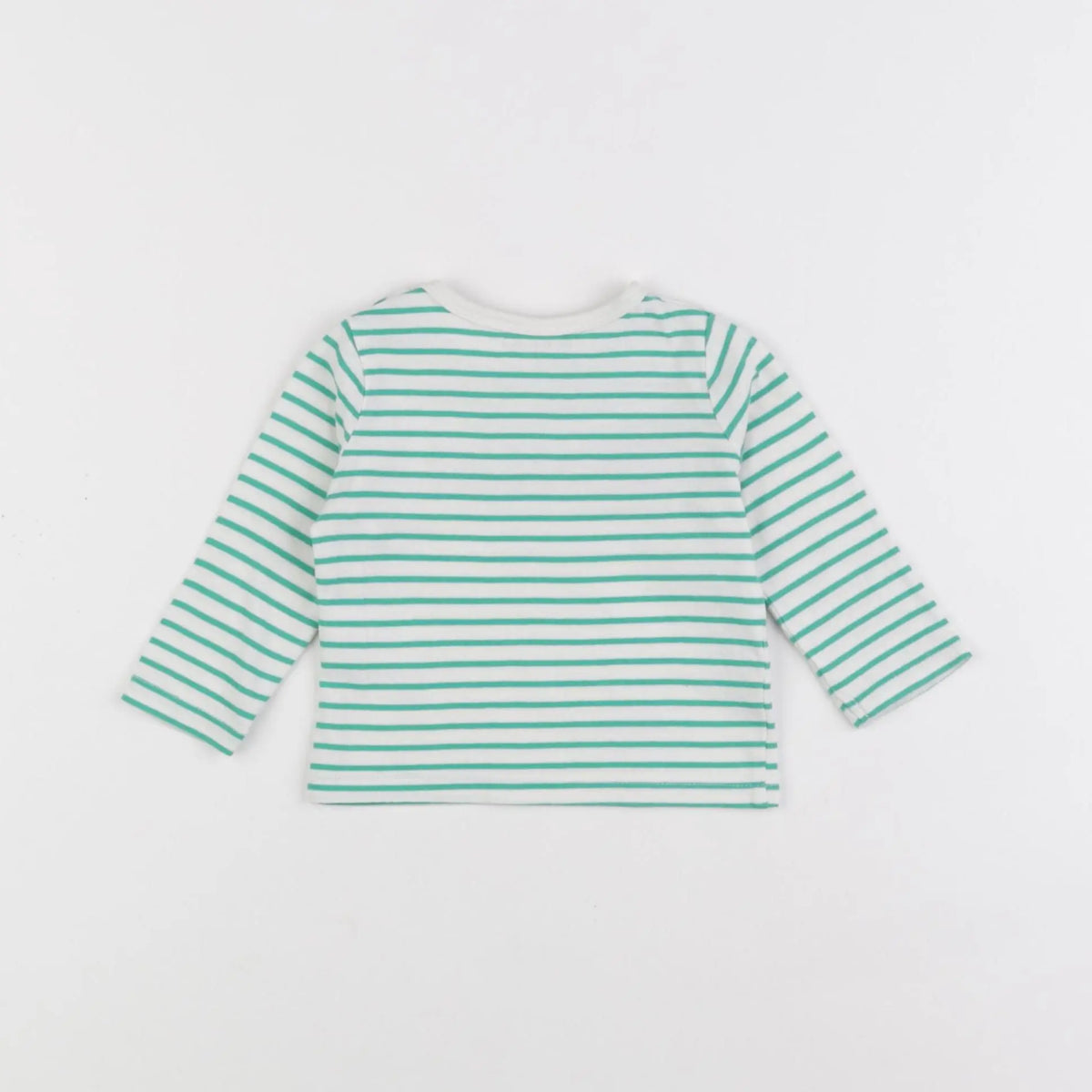 Vertbaudet - tee-shirt blanc, vert - 3 mois