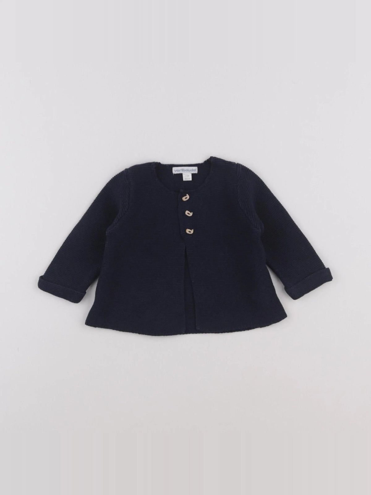 Vertbaudet - gilet bleu - 9 mois