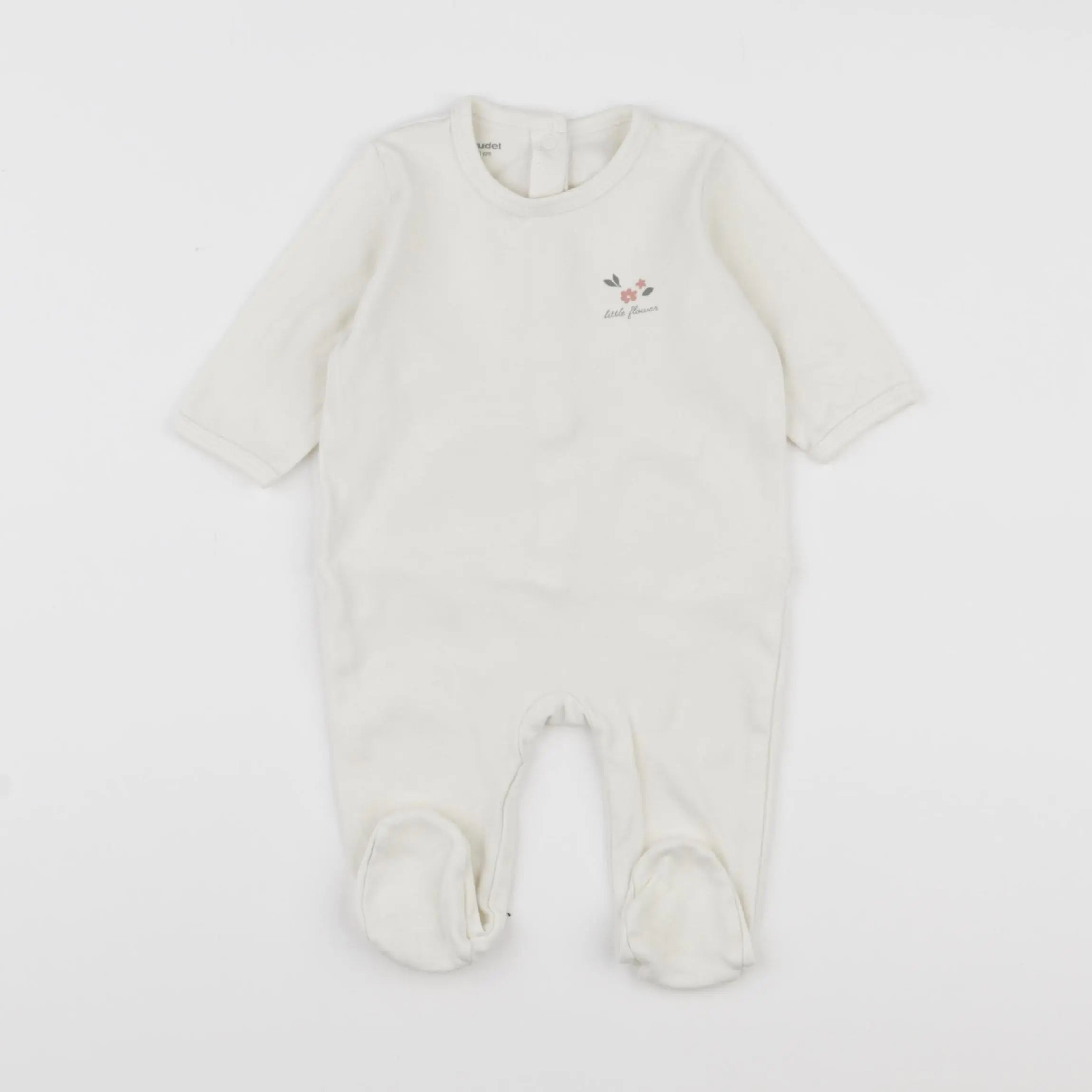Vertbaudet - pyjama coton beige - 3 mois