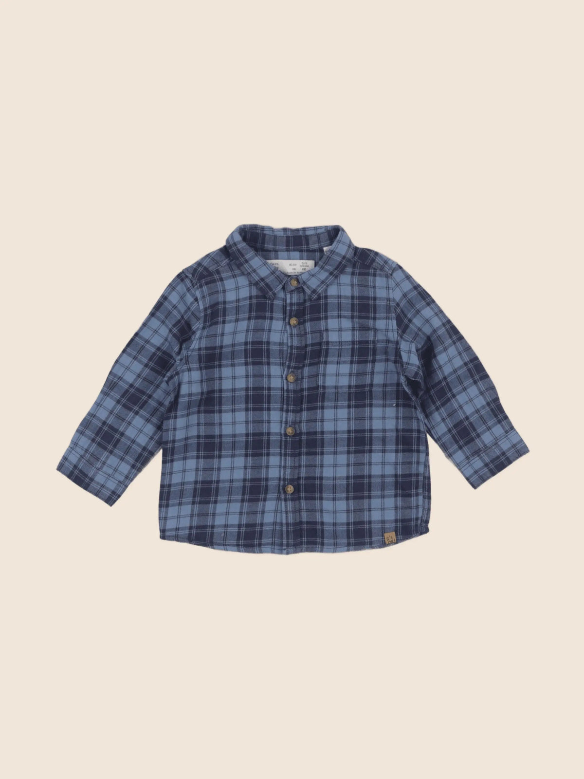 Zara - chemise bleu - 3/6 mois