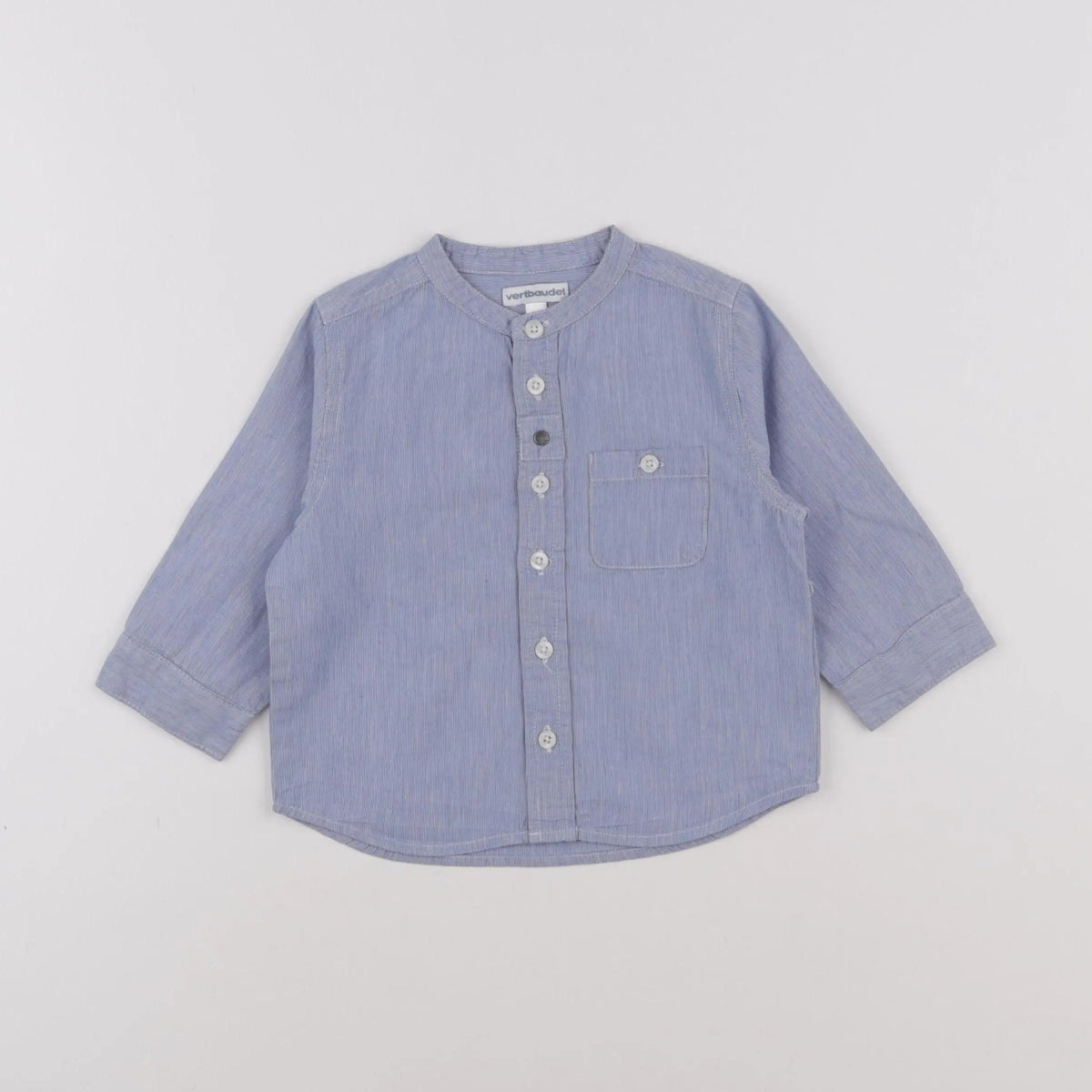 Vertbaudet - chemise imprimé au dos bleu - 18 mois