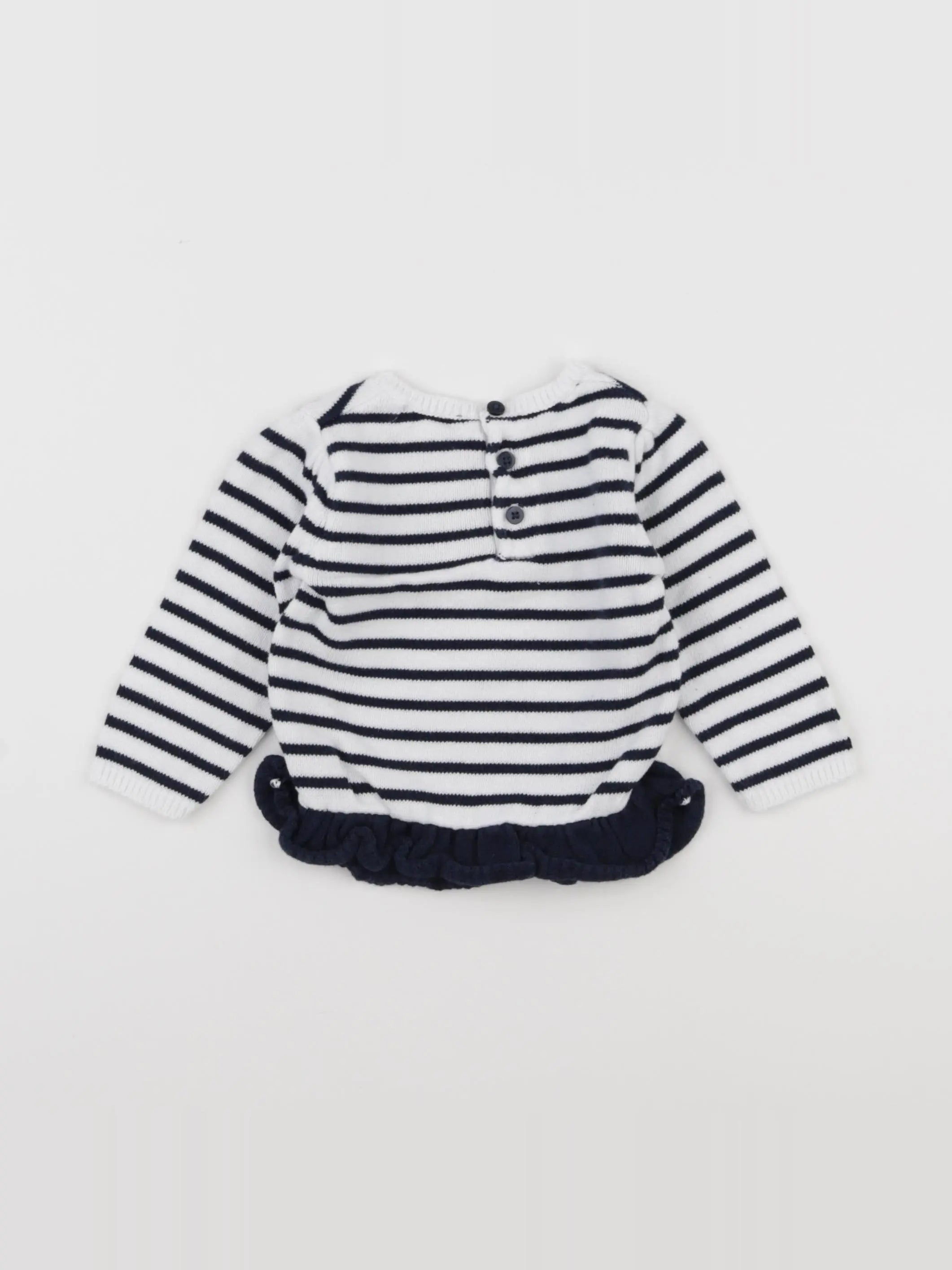 Vertbaudet - pull bleu - 9 mois