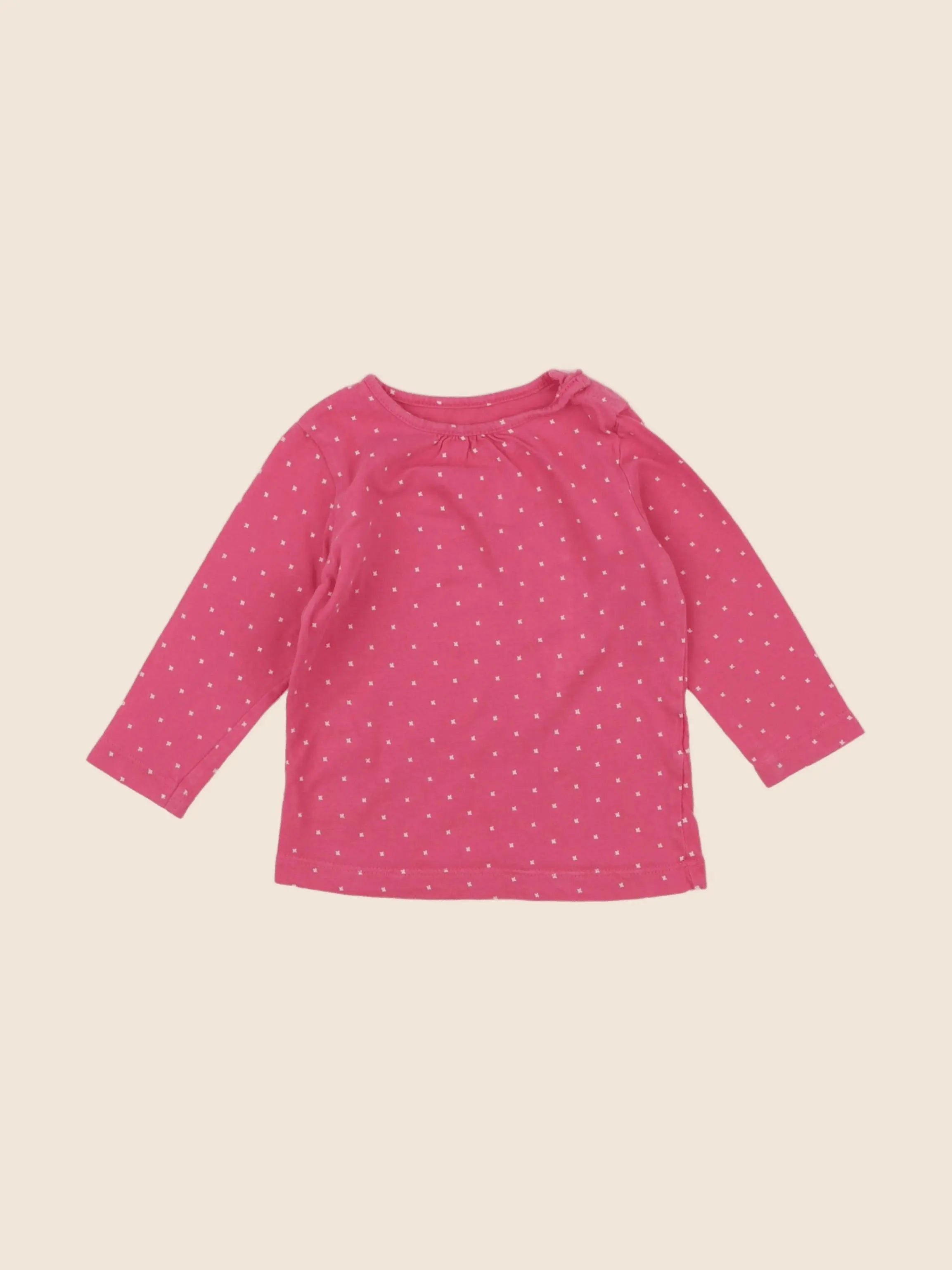 Vertbaudet - tee-shirt rose - 12 mois