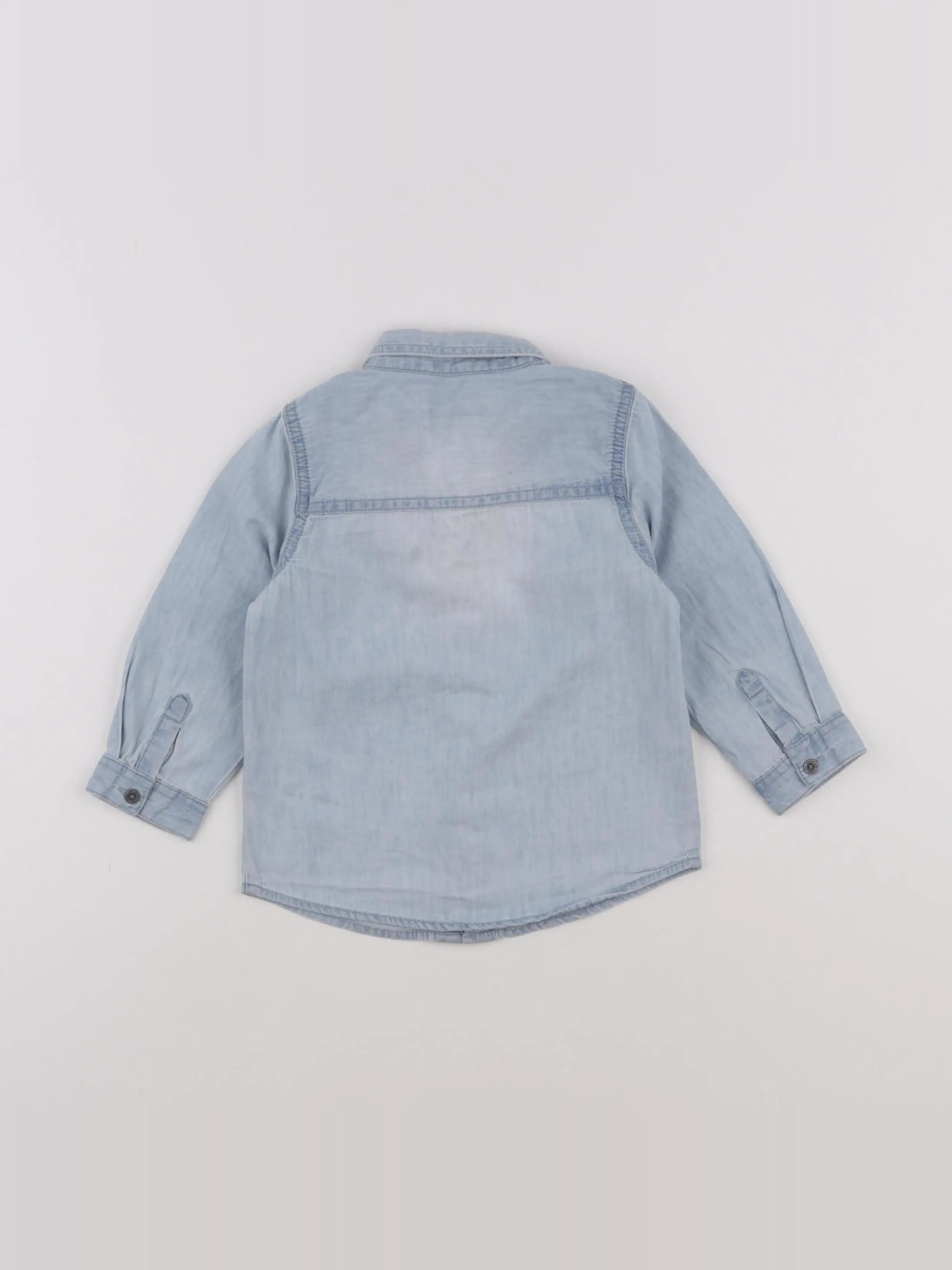 Vertbaudet - chemise bleu - 24 mois