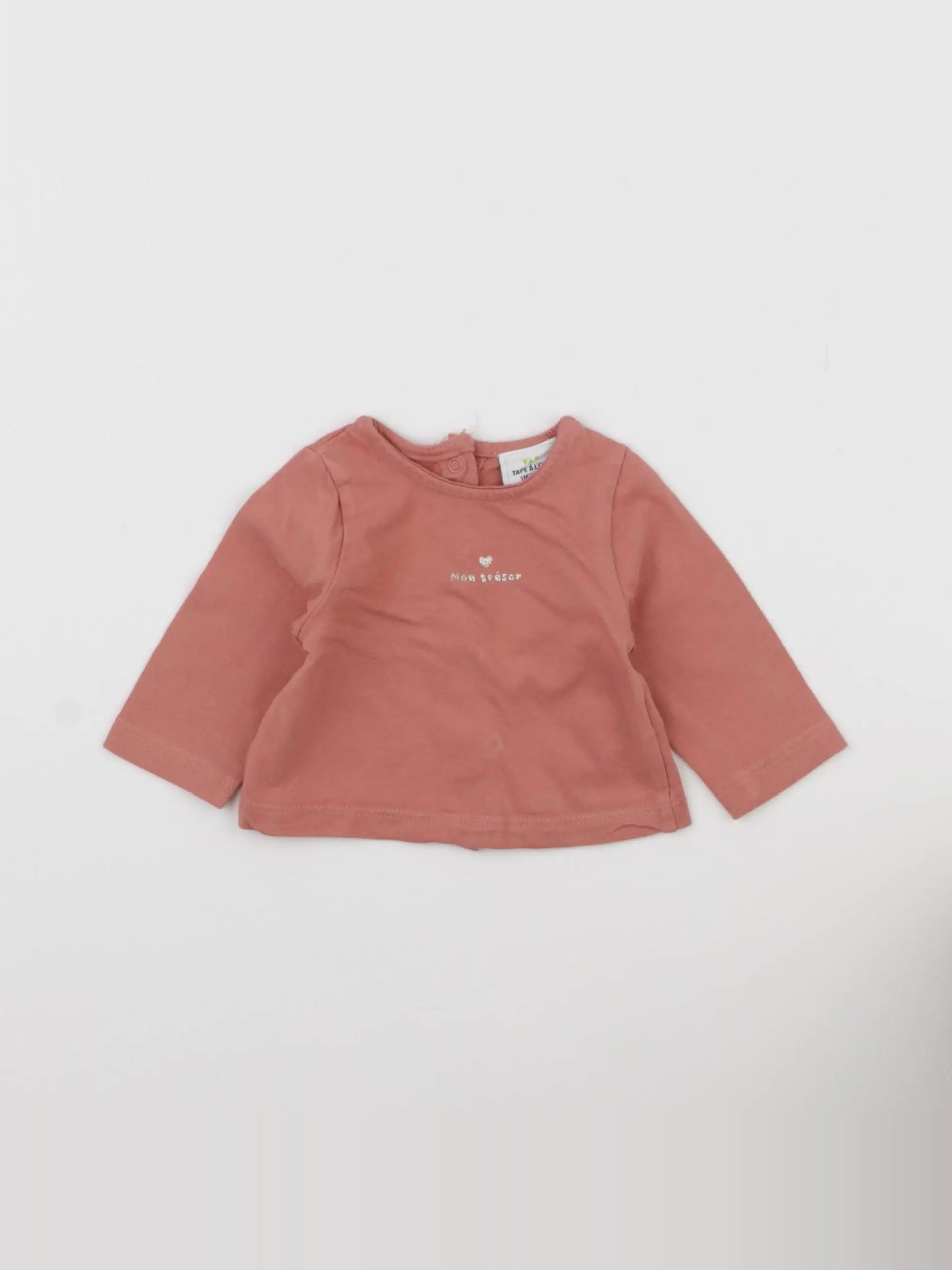 Tape à l'oeil - tee-shirt rose - 1 mois