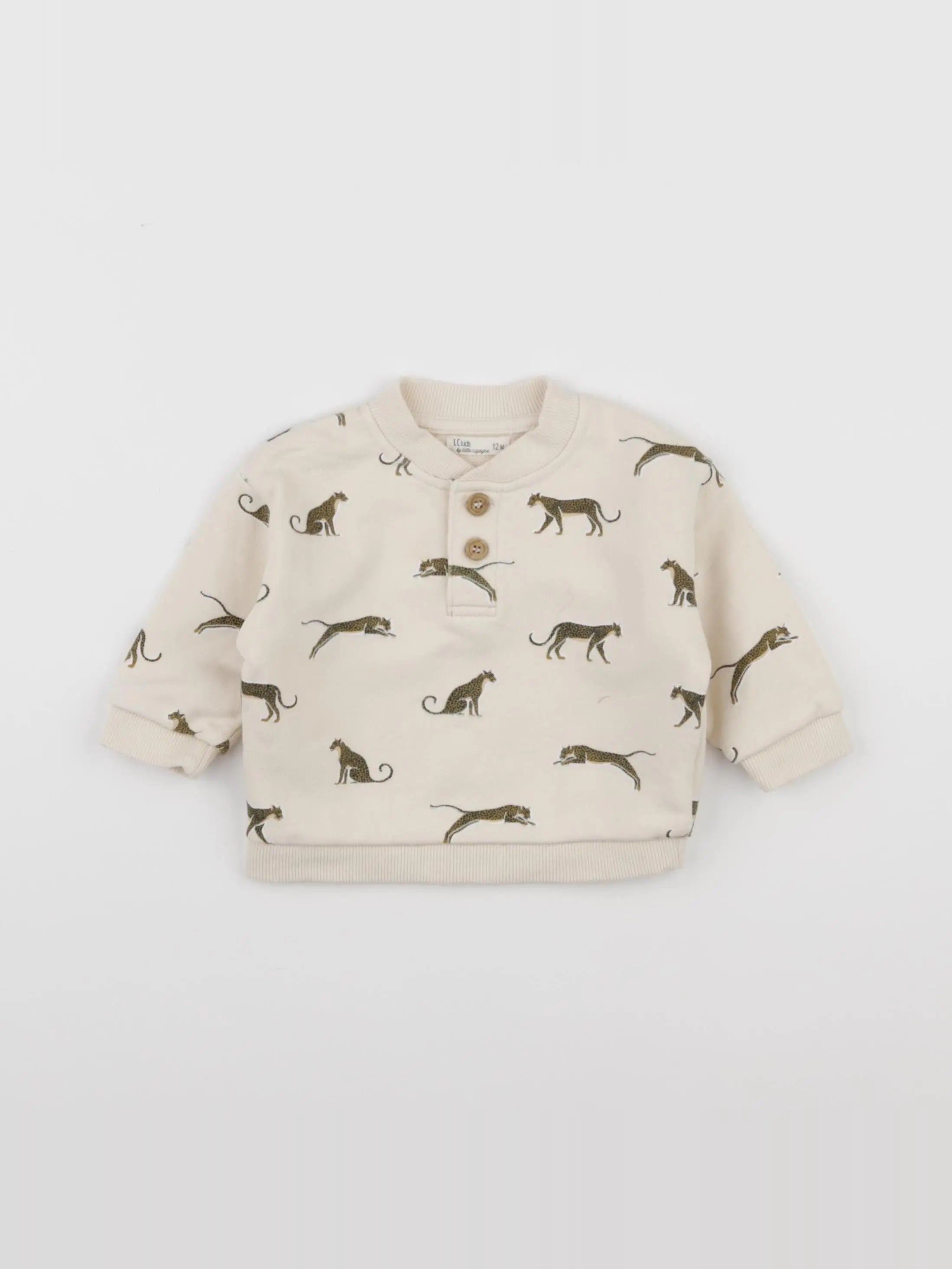 Little Cigogne - sweat beige - 12 mois