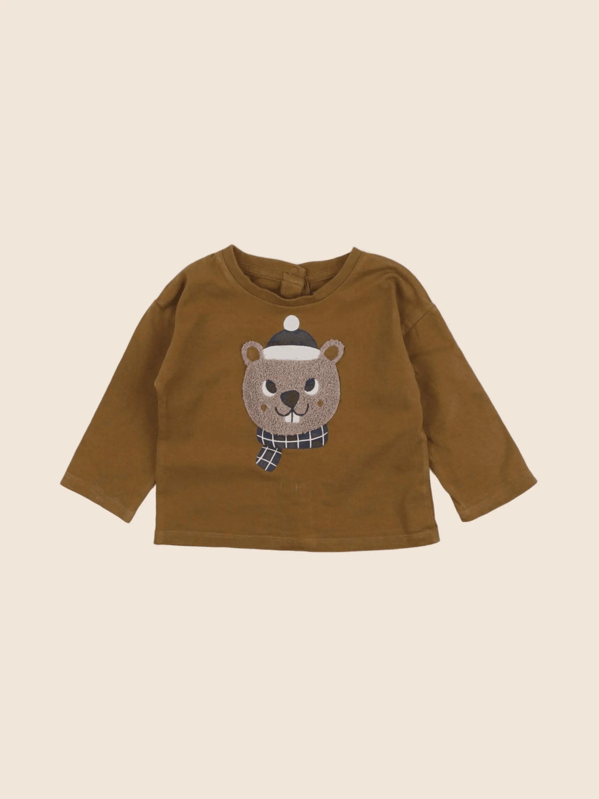 Vertbaudet - tee-shirt marron - 9 mois