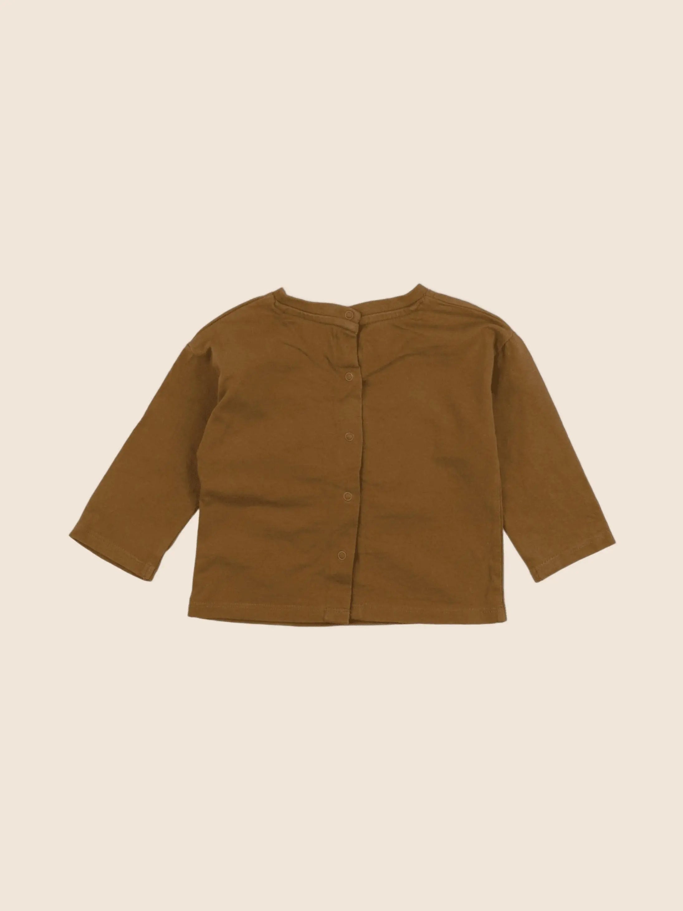 Vertbaudet - tee-shirt marron - 9 mois