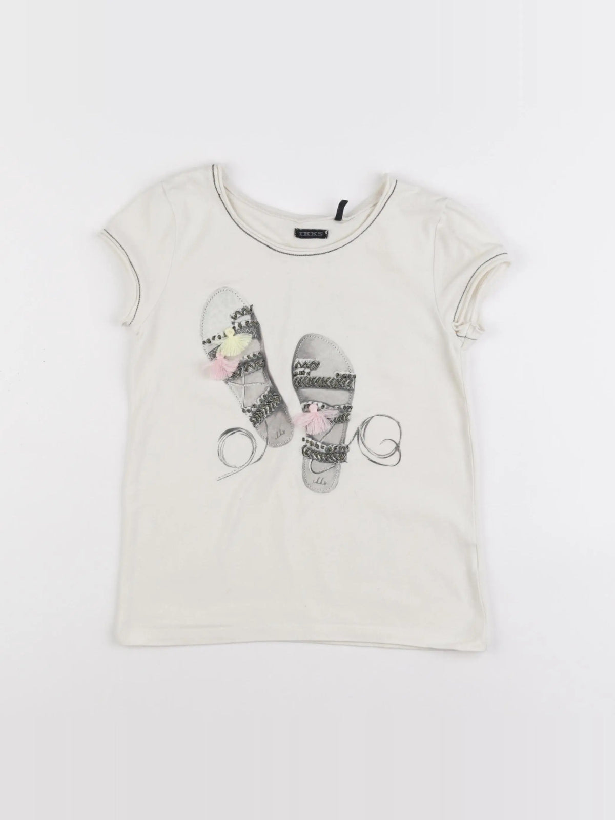 IKKS - tee-shirt beige - 8 ans