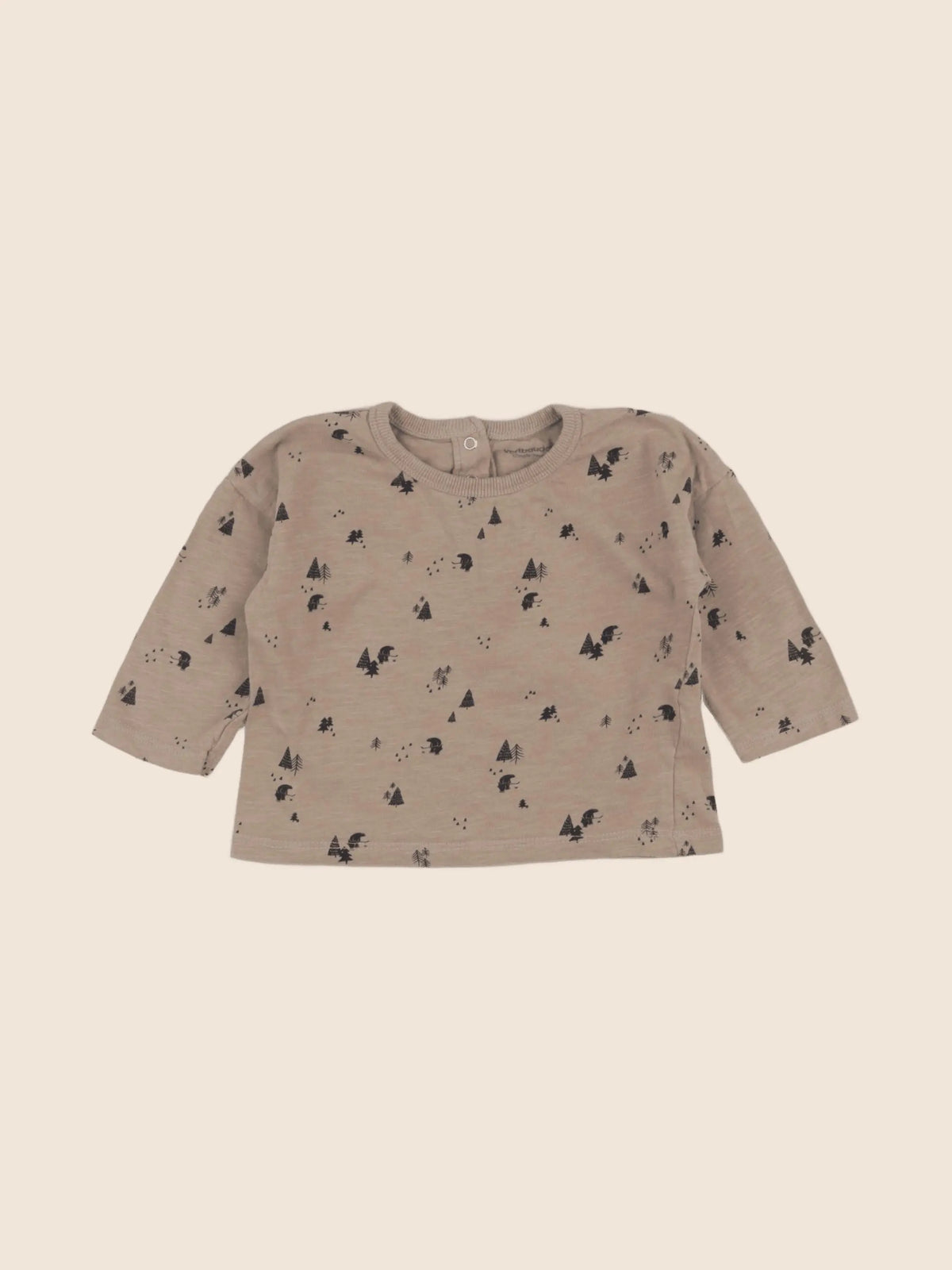 Vertbaudet - tee-shirt marron - 12 mois